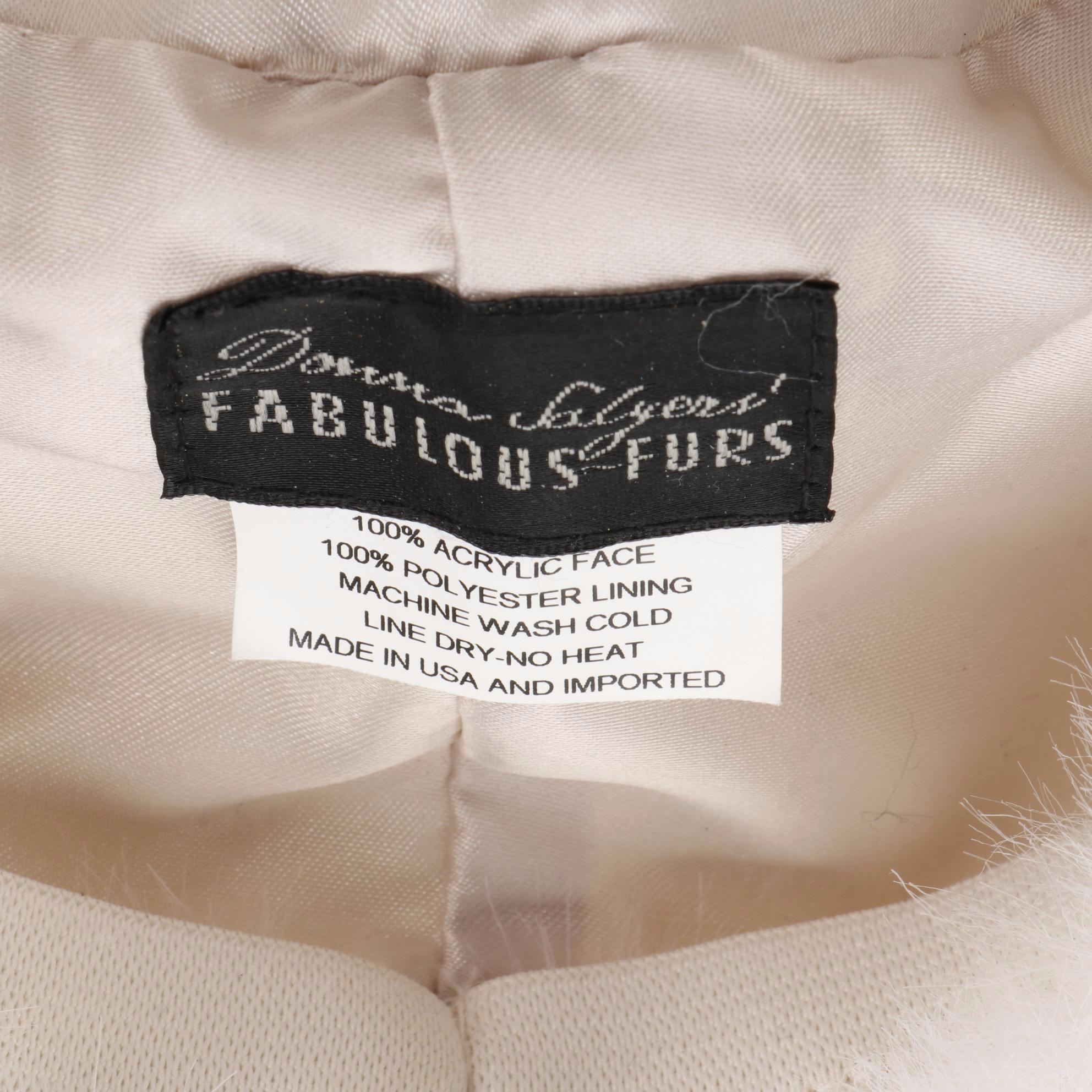 Donna Salyers' Fabulous Furs Hat and Other Faux Fur Scarf