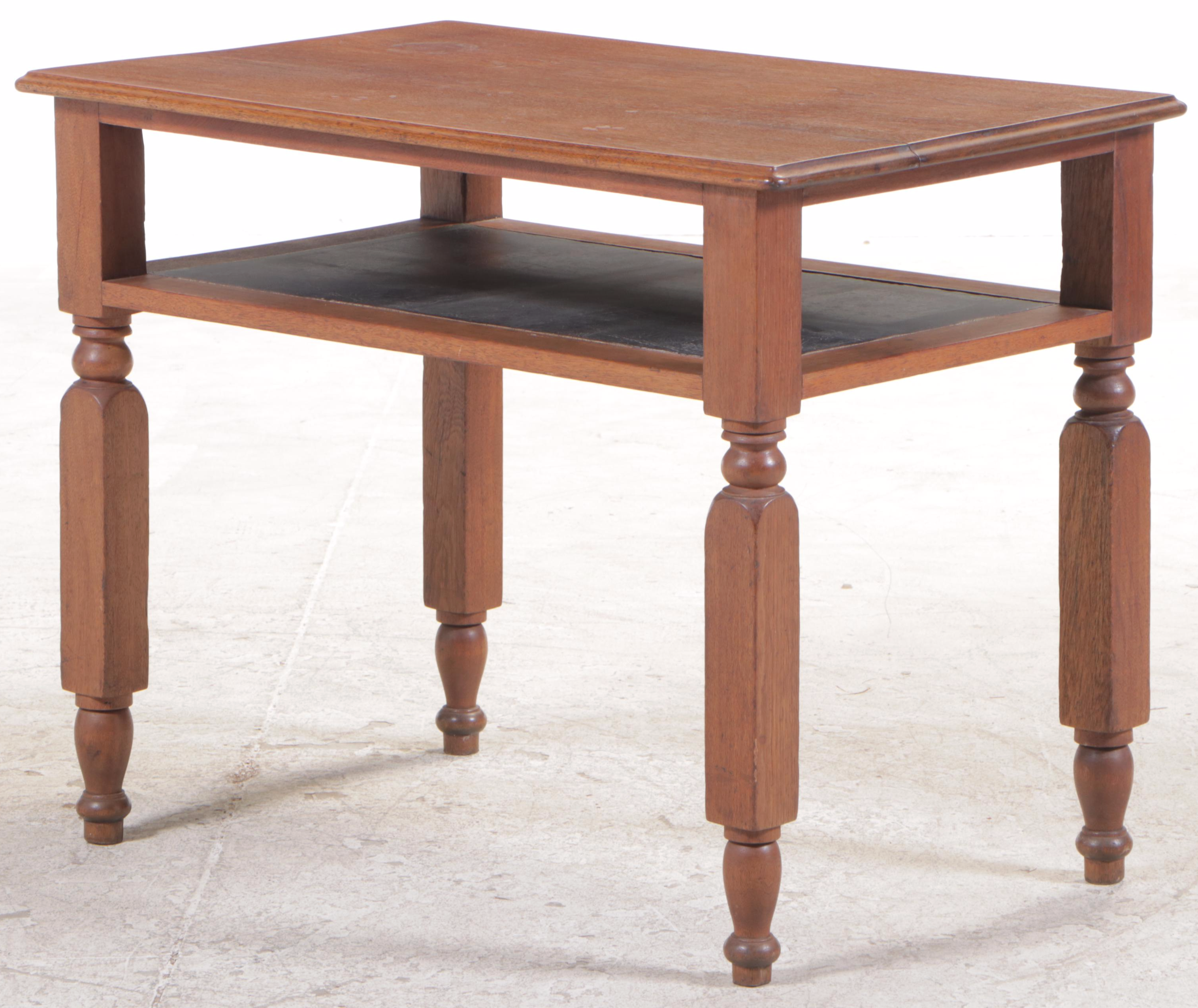 American Primitive Walnut Work Table, 19th Century