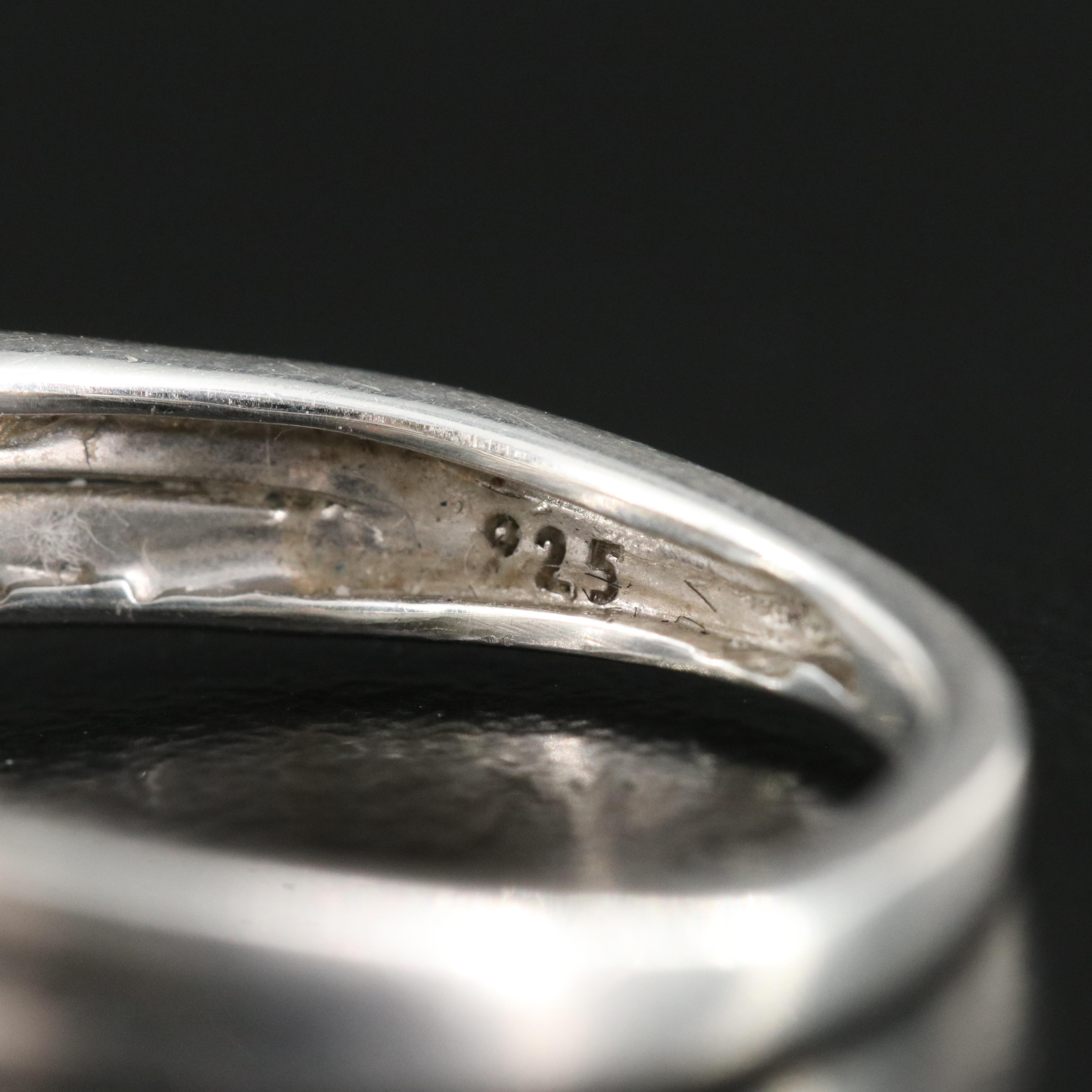 Sterling Diamond Crossover Ring