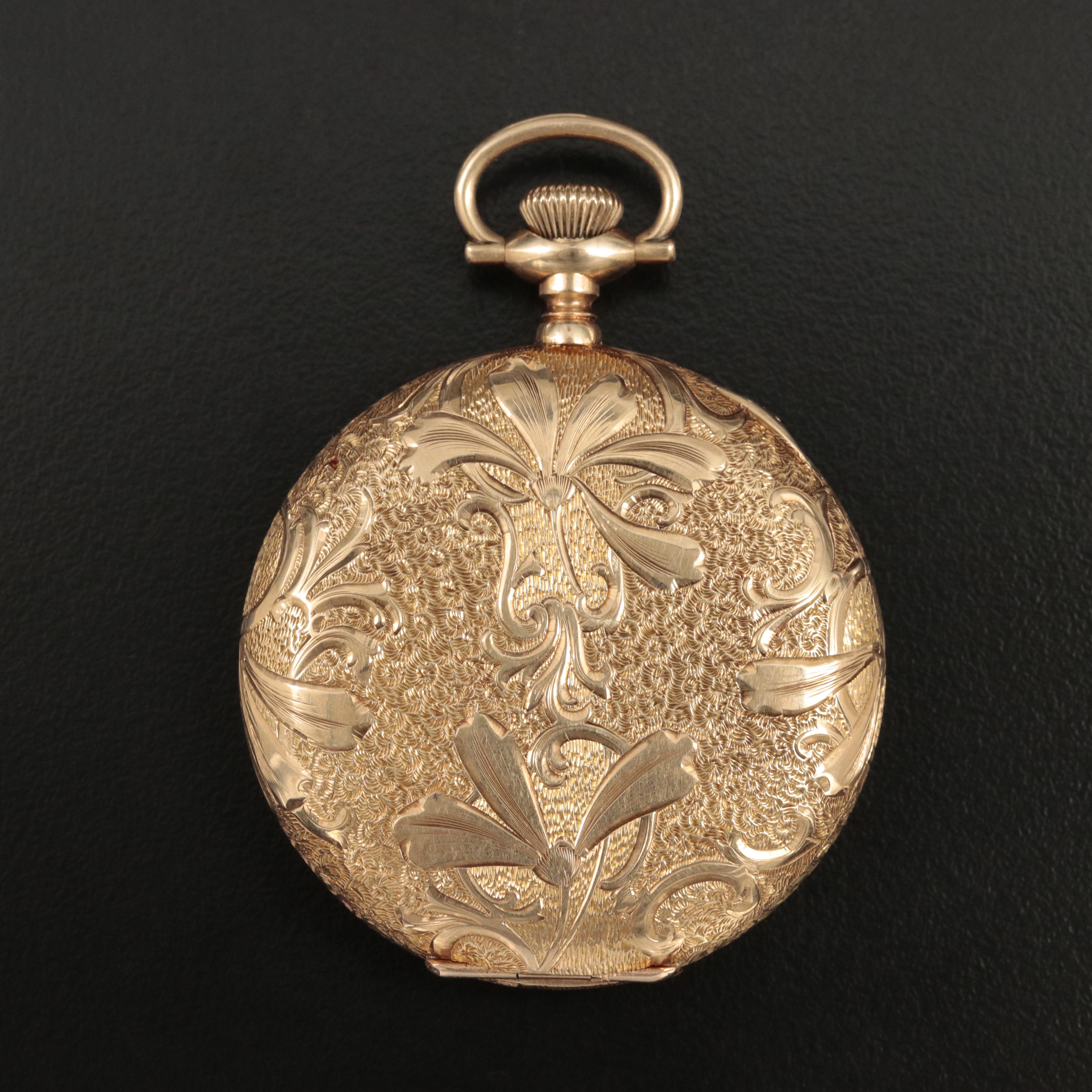 14K 1908 Elgin Hunter Case Pocket Watch