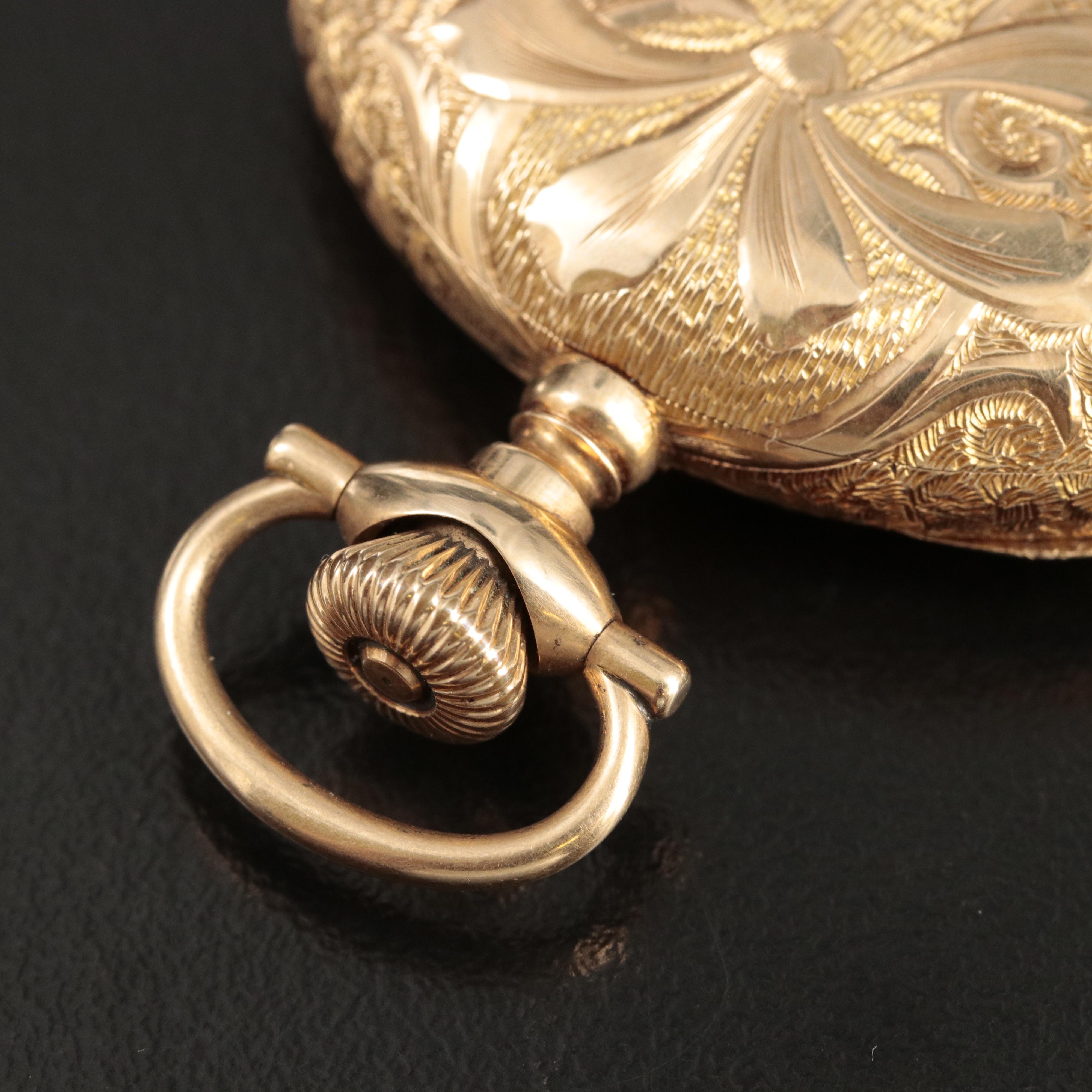 14K 1908 Elgin Hunter Case Pocket Watch