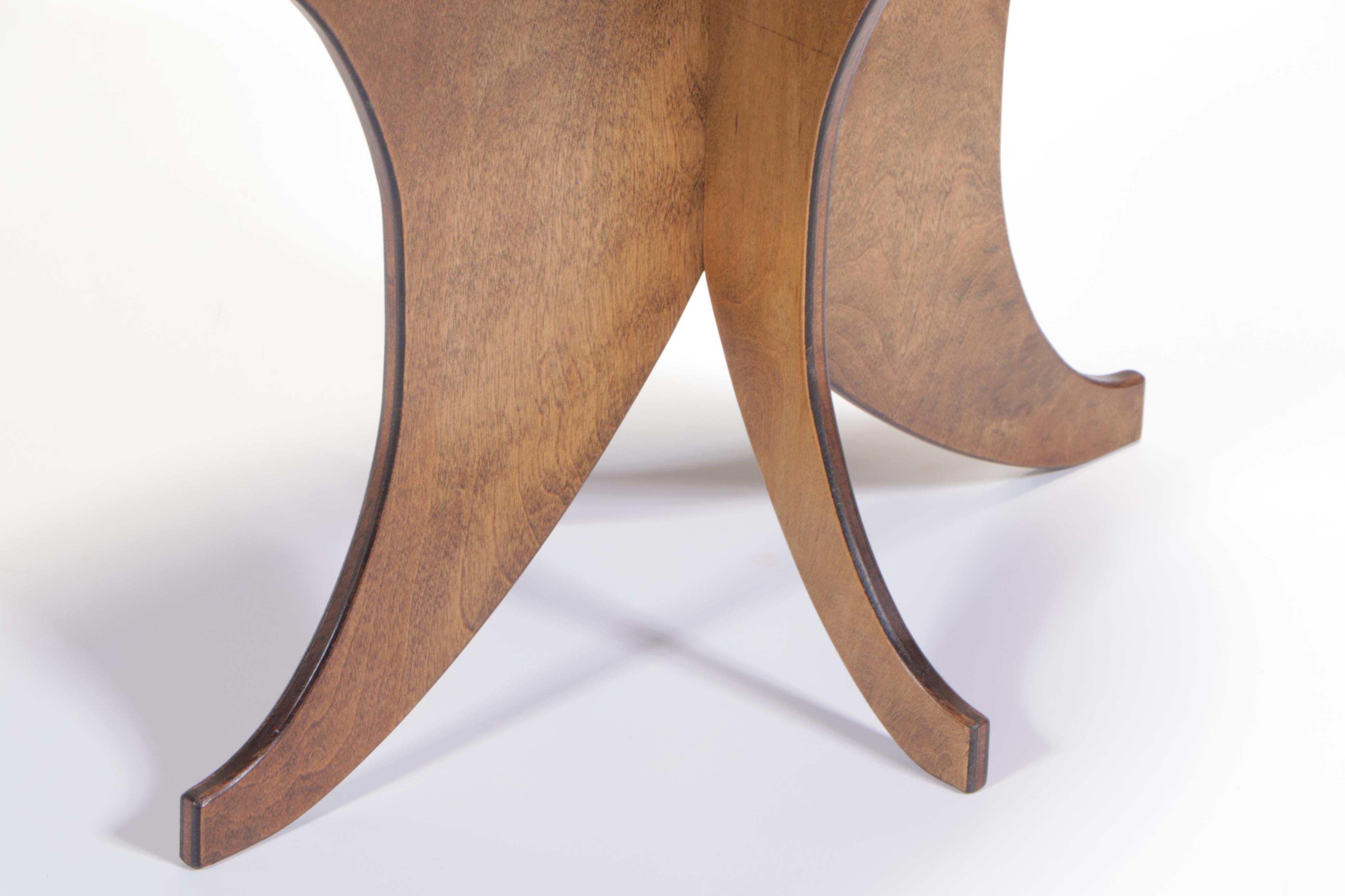 Contemporary Plywood Side Table, signed "Gilbert G. Liechty"