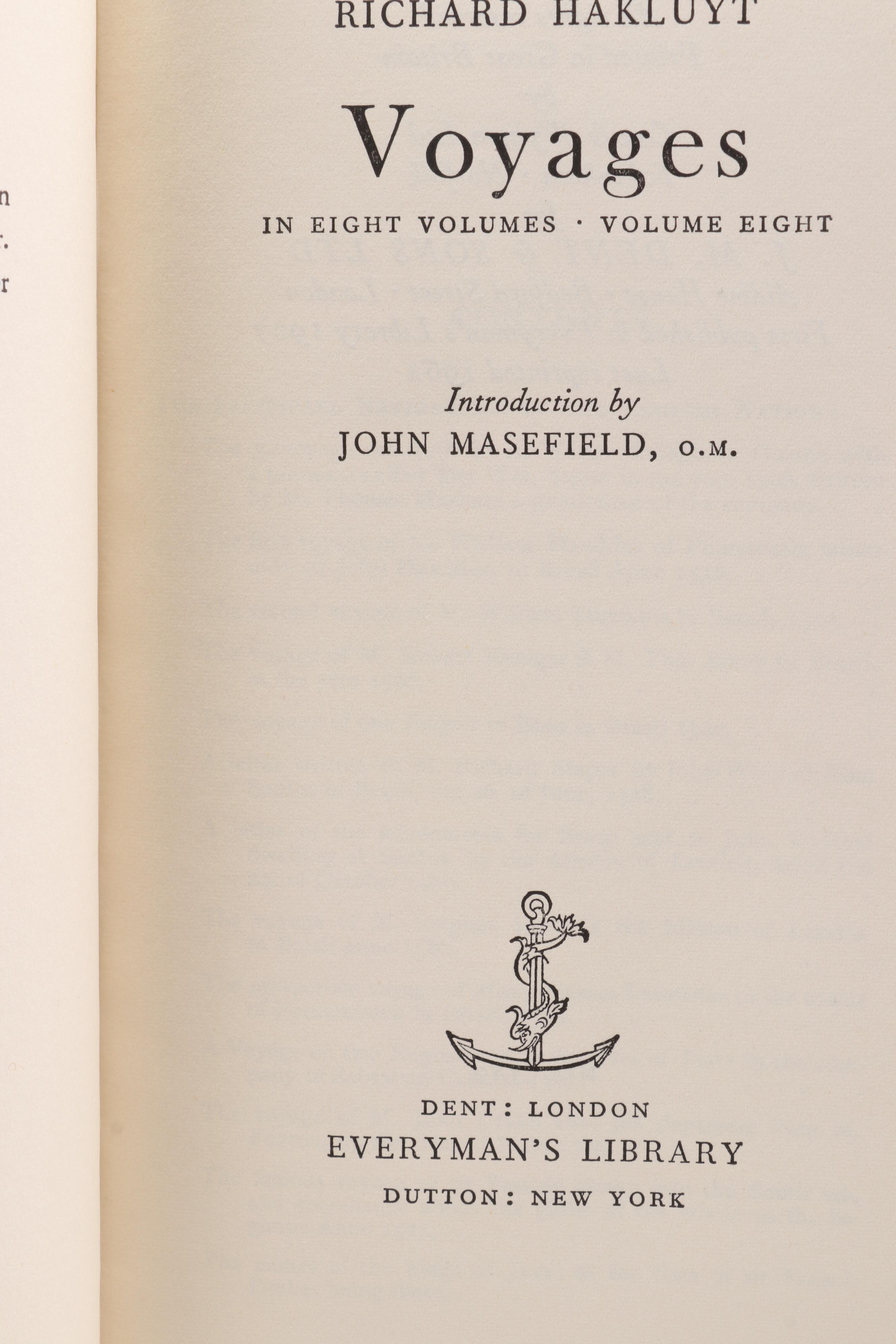 "Voyages" Complete Eight-Volume Set by Richard Hakluyt, 1962–1967