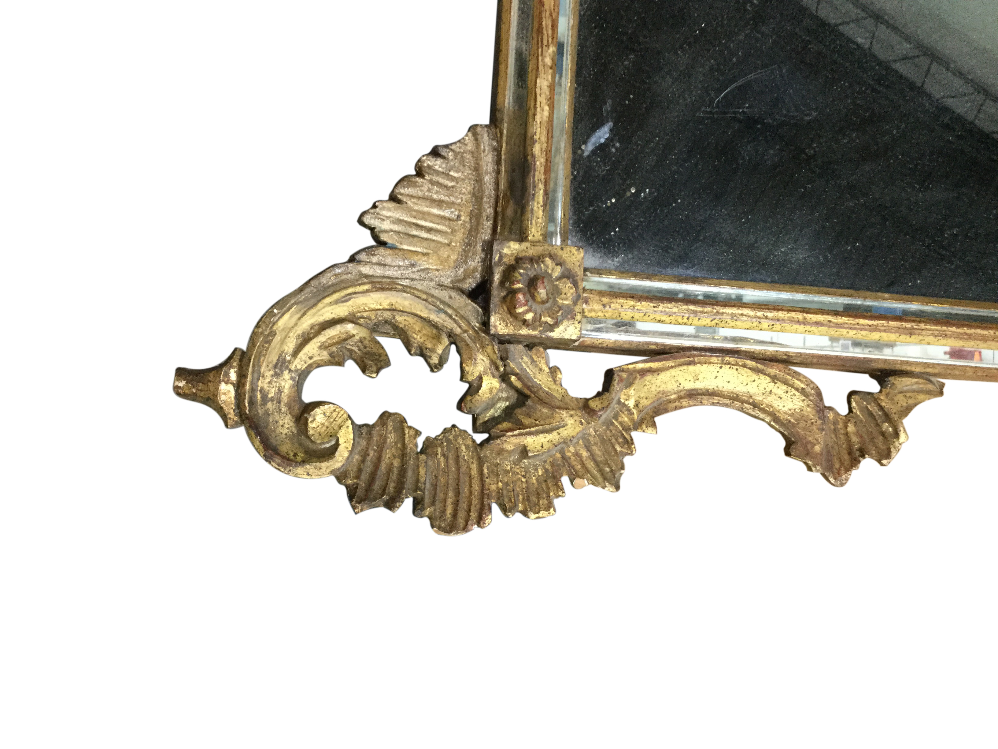Italian Louis XVI Style Giltwood and Composition Mirror, 20th Century