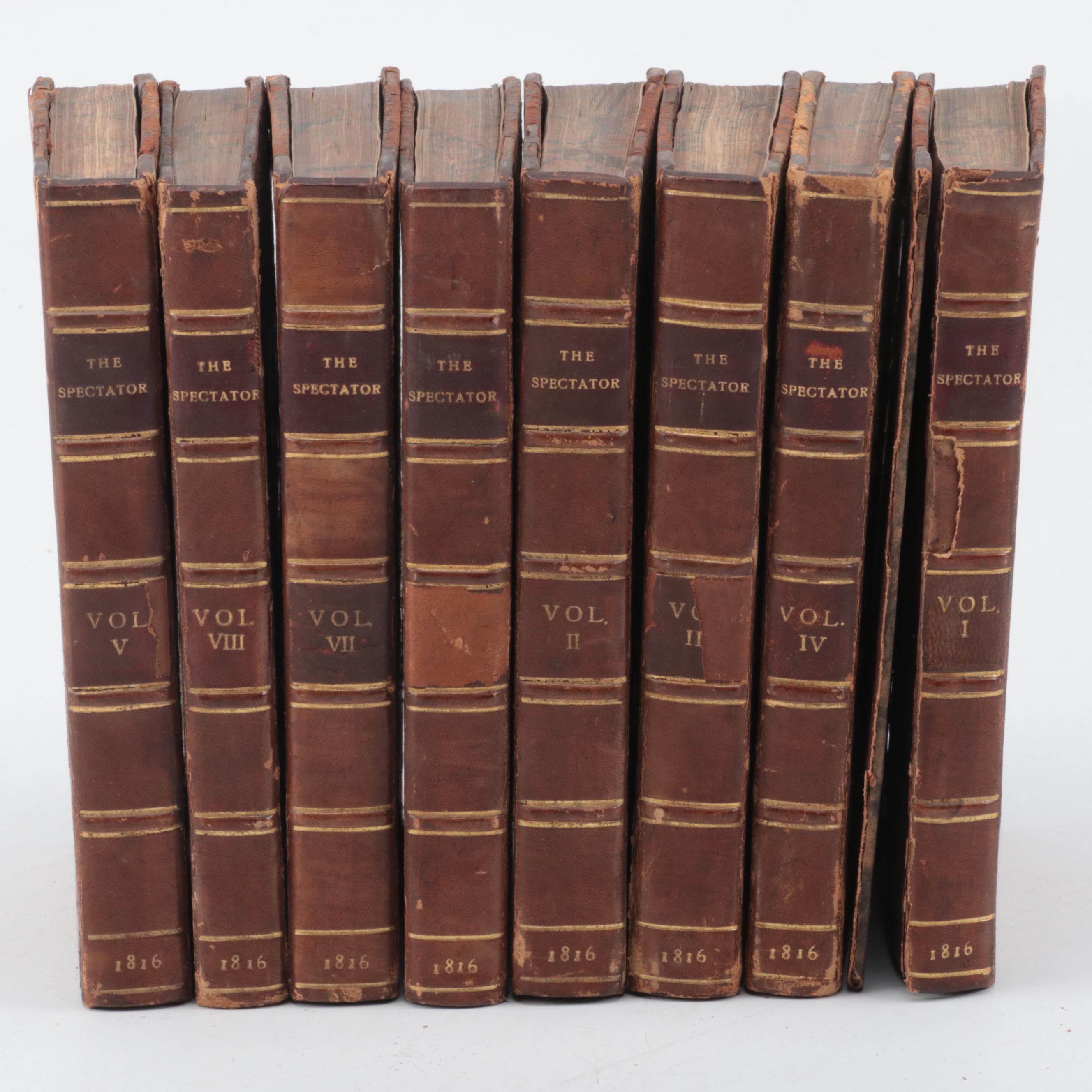 "The Spectator" Complete Set by Joseph Addison and Richard Steele, 1816