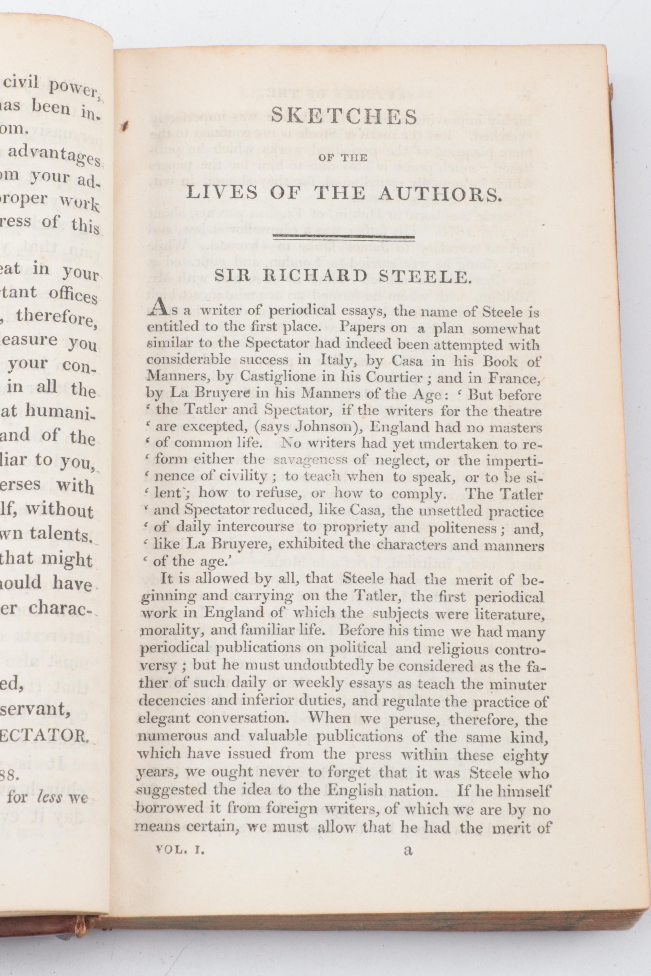 "The Spectator" Complete Set by Joseph Addison and Richard Steele, 1816