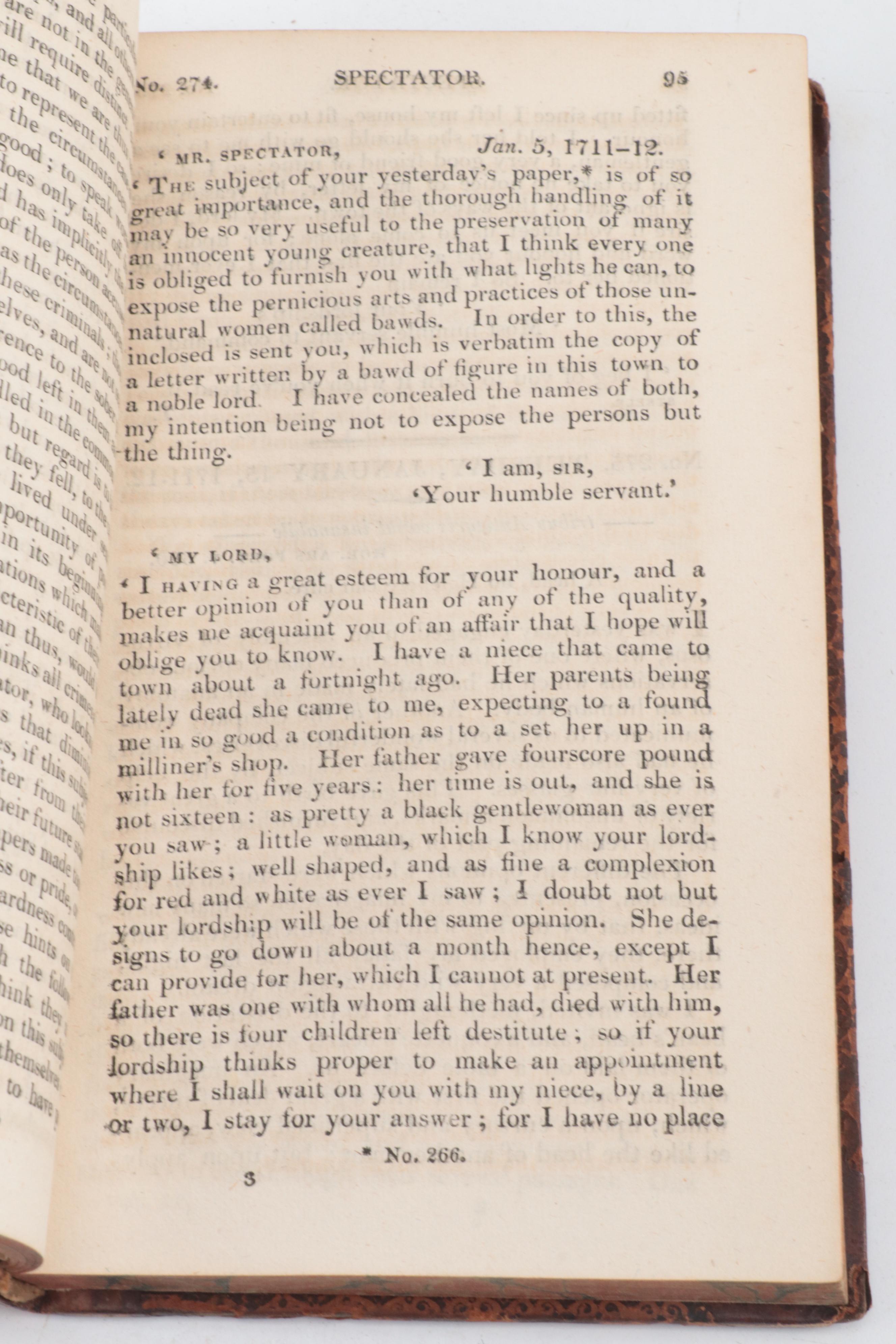 "The Spectator" Complete Set by Joseph Addison and Richard Steele, 1816