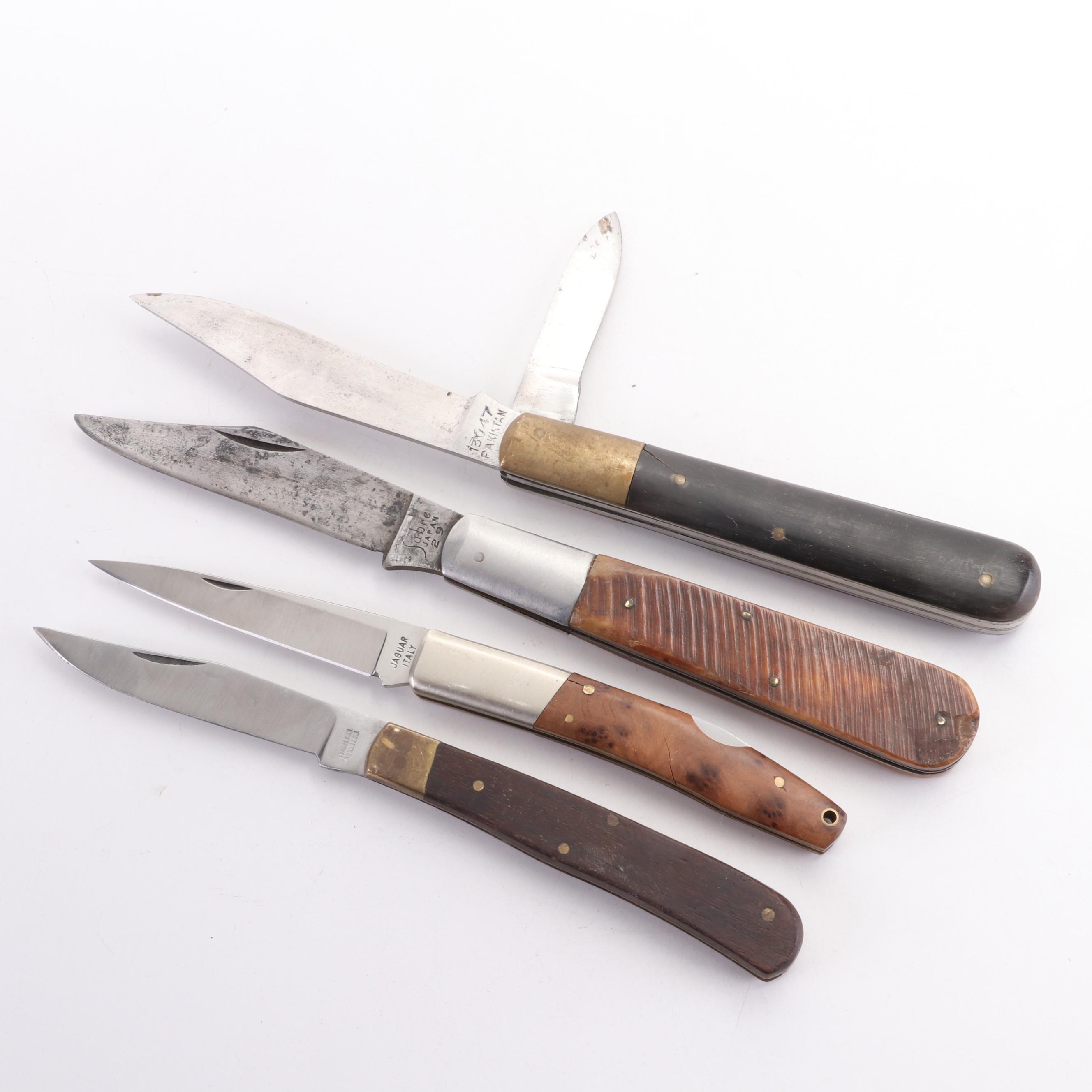 Jaguar, Sabre, Bullet with Other Folding Knives, Ruler and Razor