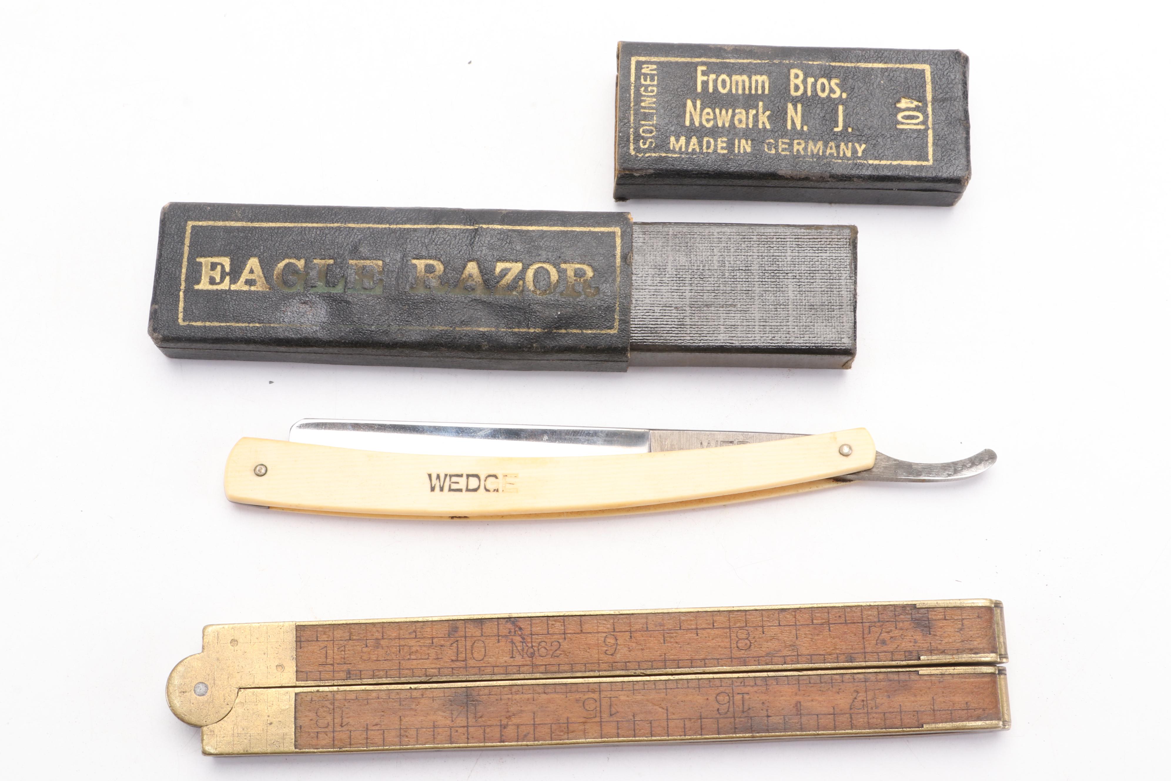 Jaguar, Sabre, Bullet with Other Folding Knives, Ruler and Razor