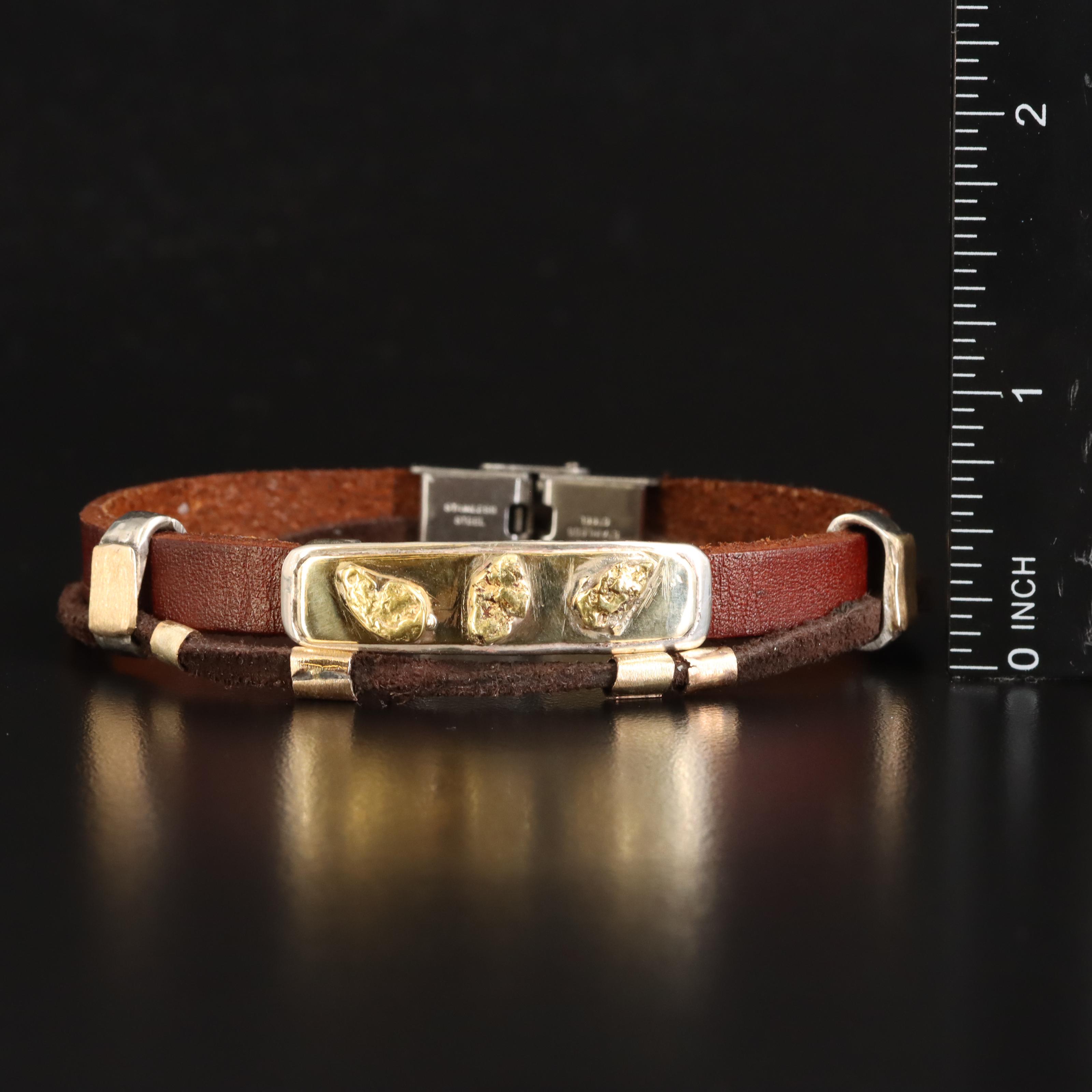 Double Row Bracelet with Sterling, 10K and 18K