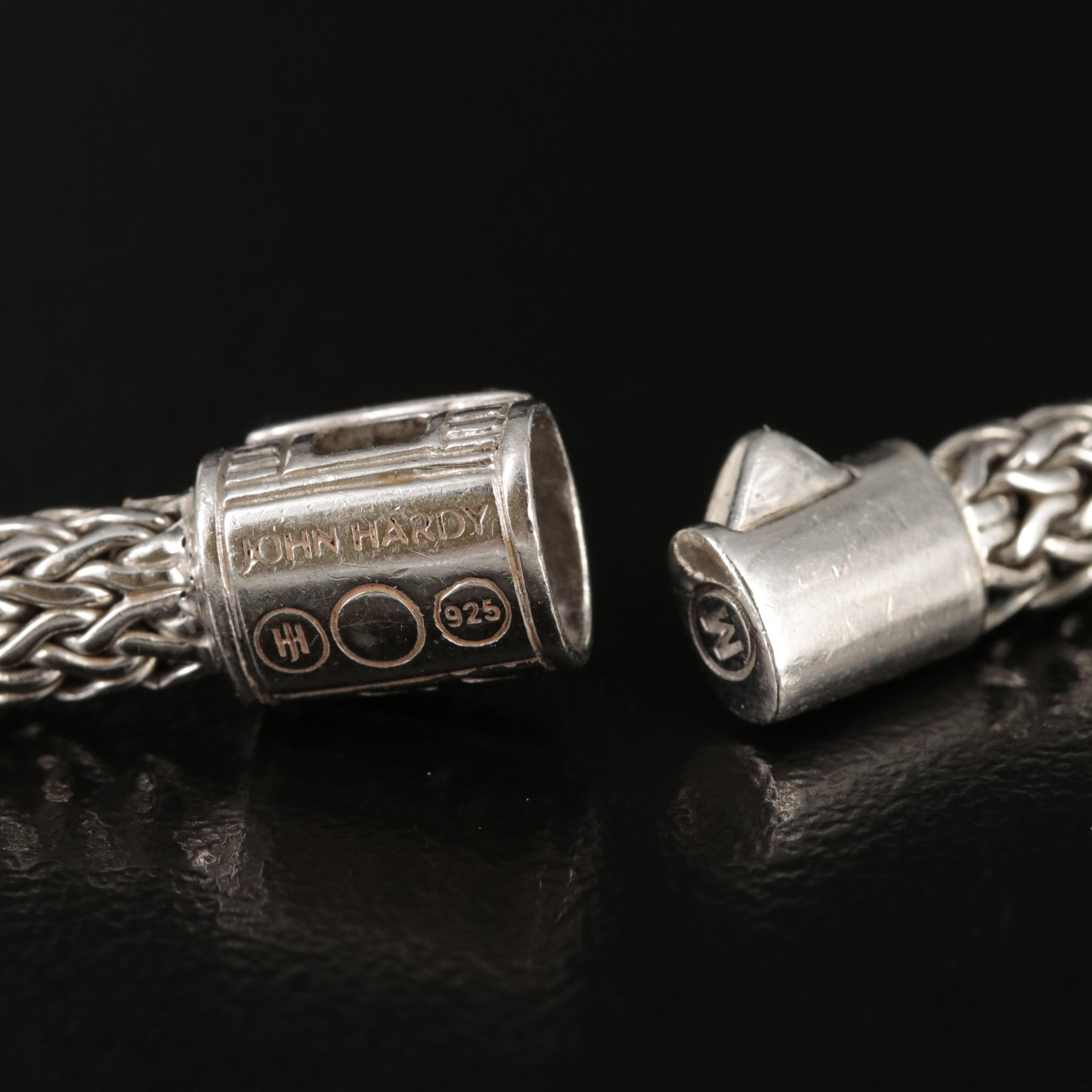 John Hardy "Classic" Sterling Sapphire Chain Bracelet