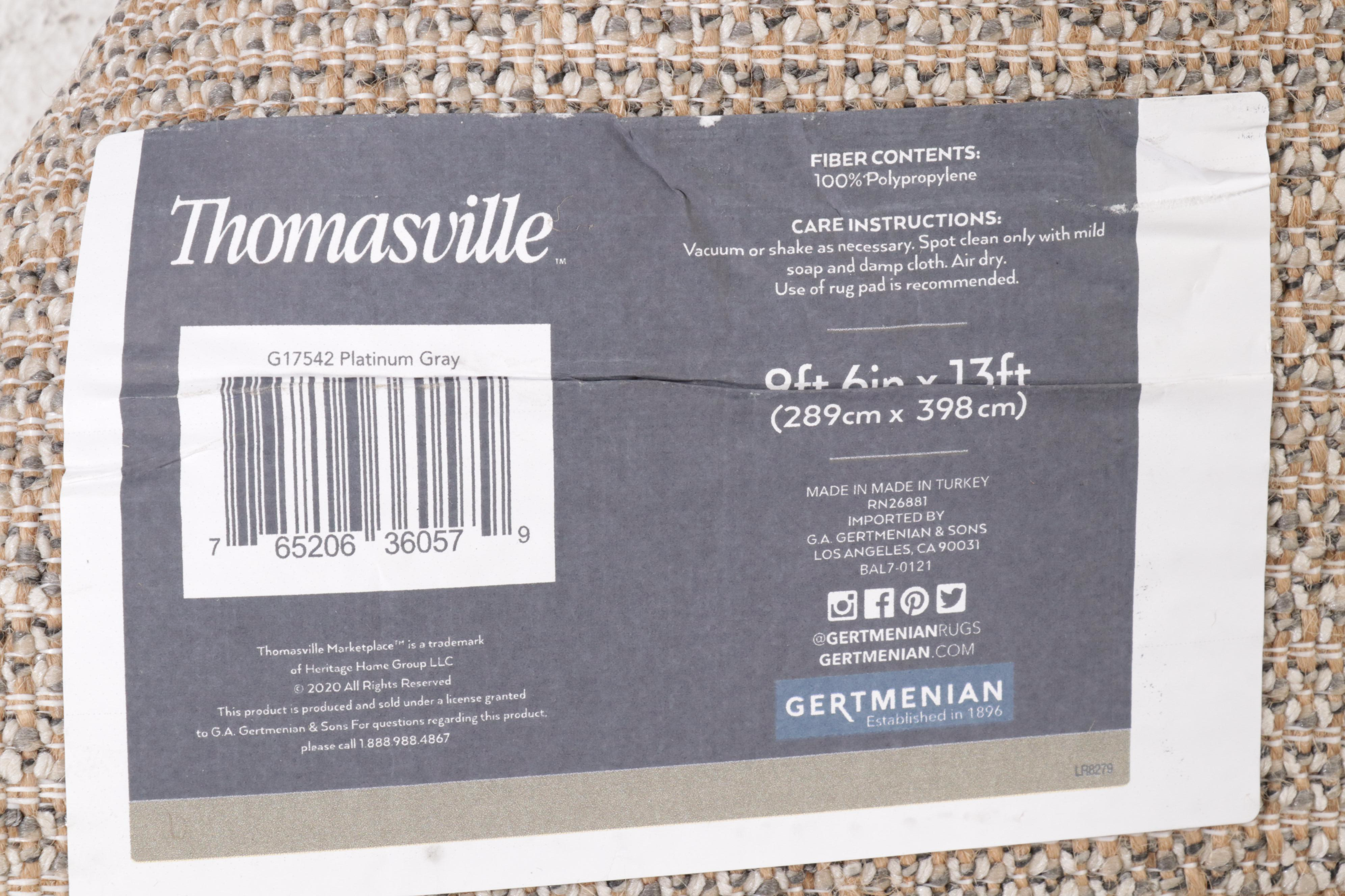 9'5 x 12'8 Machine Made Thomasville Marketplace Shag Room Sized Rug