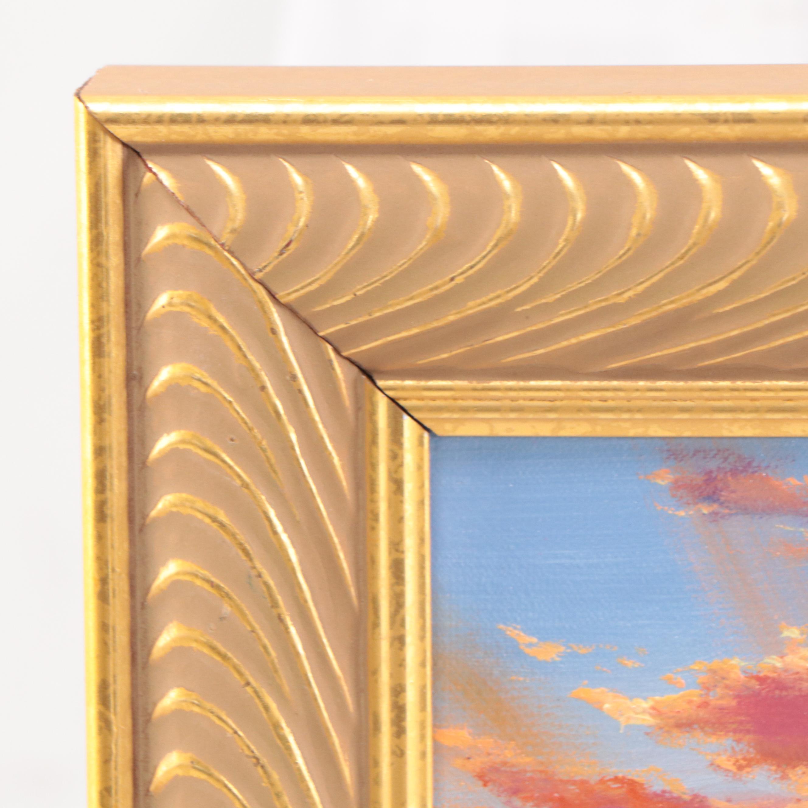 Jevgenijus Litvinas Oil Painting of Ocean and Sunset