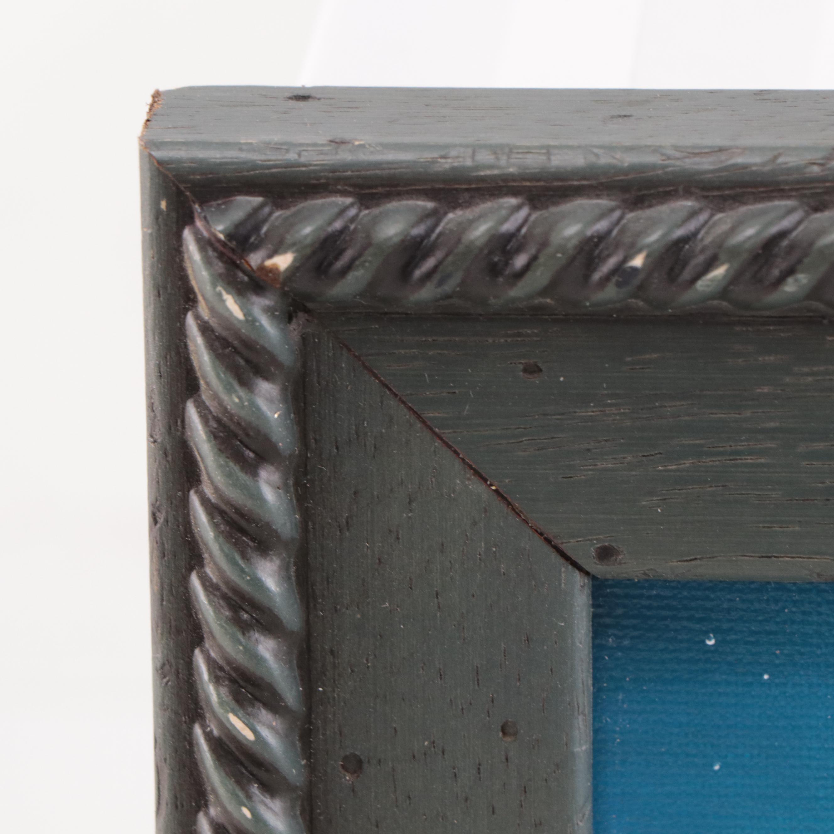 Jevgenijus Litvinas Oil Painting of Ocean and Full Moon