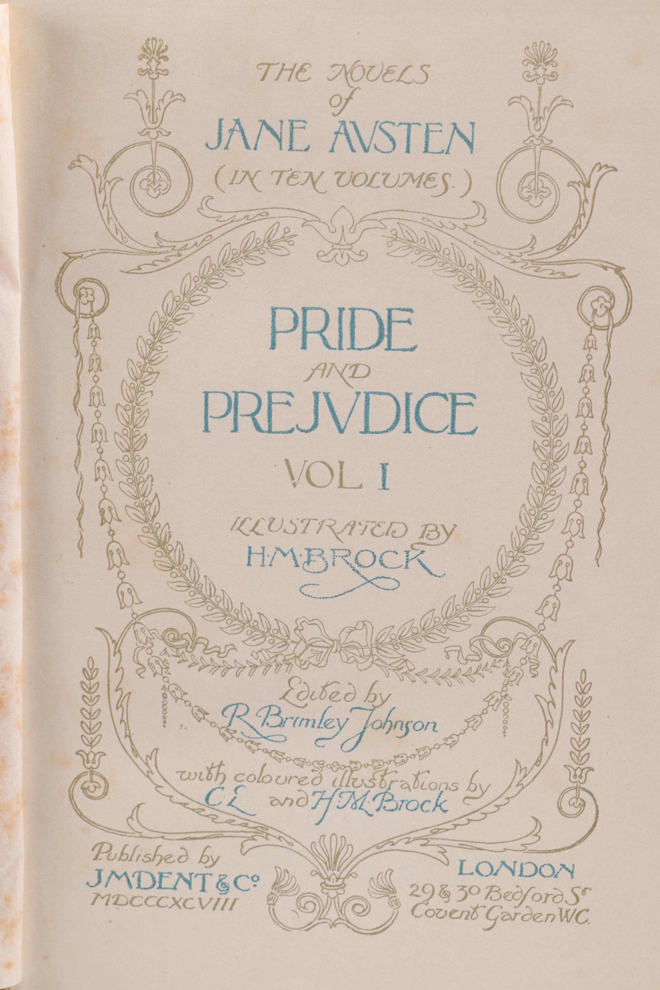 Illustrated "The Novels of Jane Austen" Complete Ten-Volume Set, 1904–1906