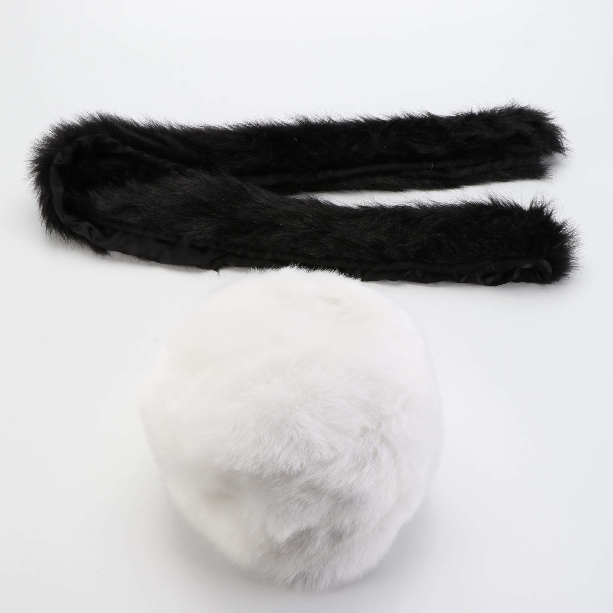 Donna Salyers' Fabulous Furs Hat and Other Faux Fur Scarf