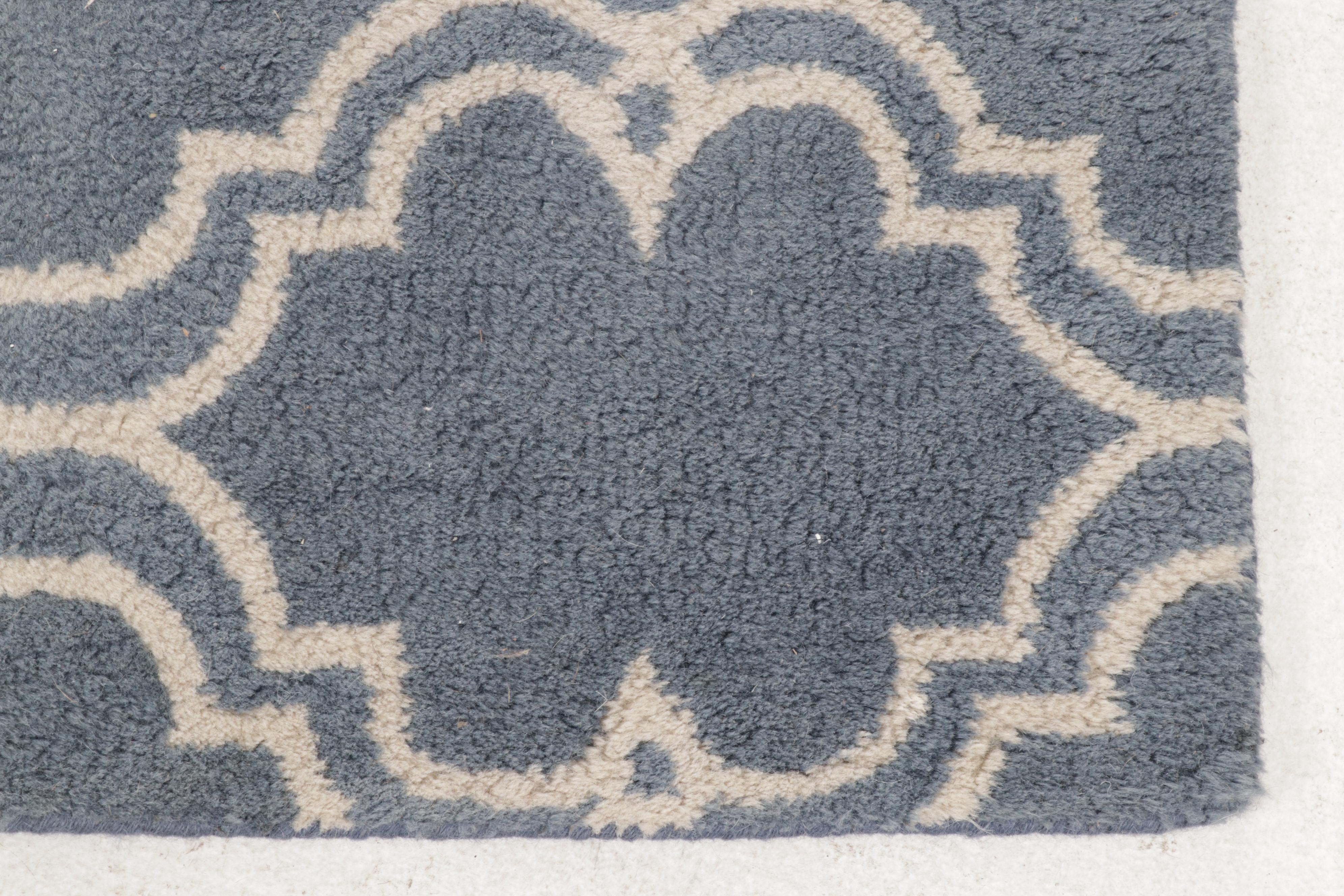 2'6 x 8'11 Hand-Tufted Pottery Barn "Scroll Tile" Carpet Runners