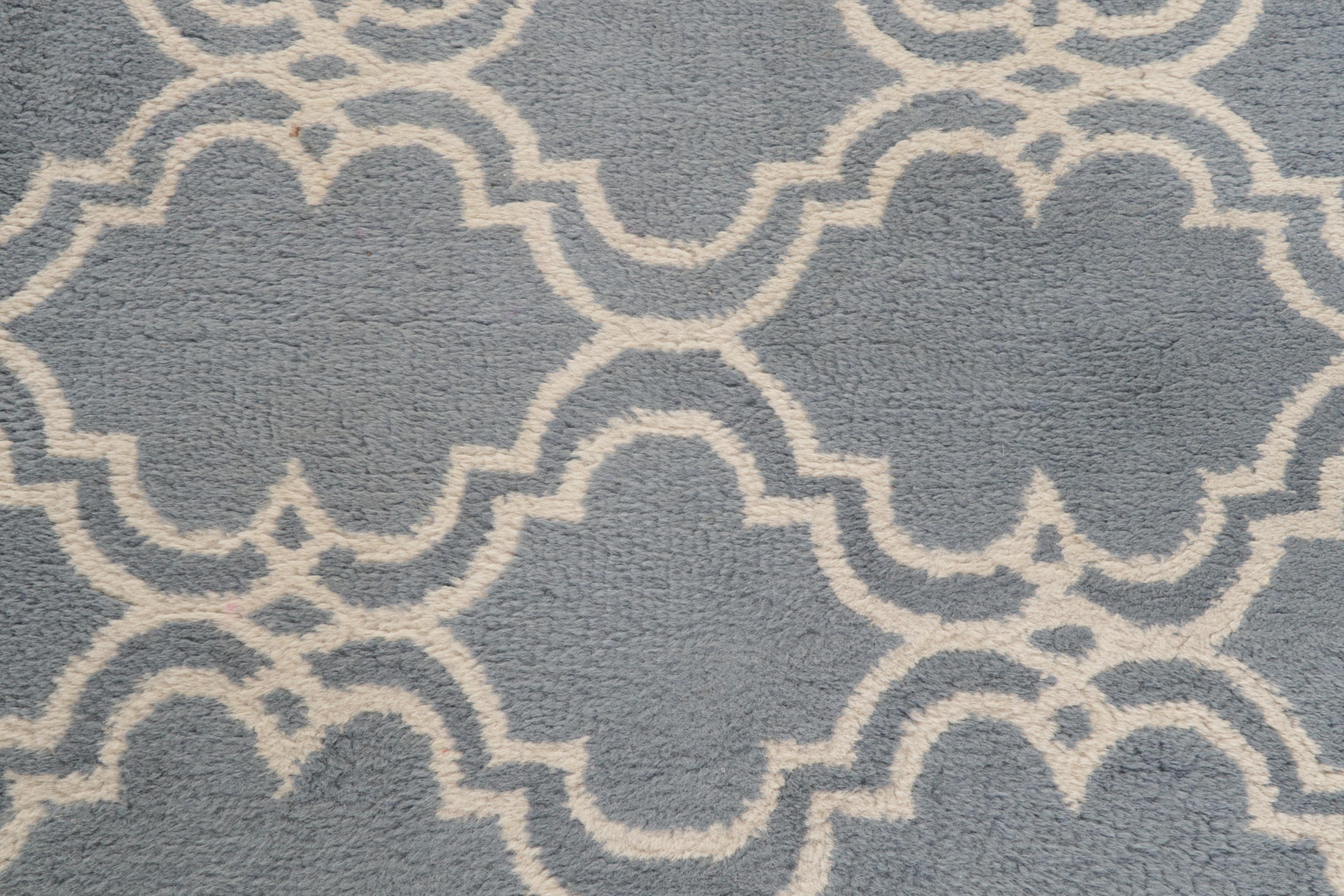 2'6 x 8'11 Hand-Tufted Pottery Barn "Scroll Tile" Carpet Runners