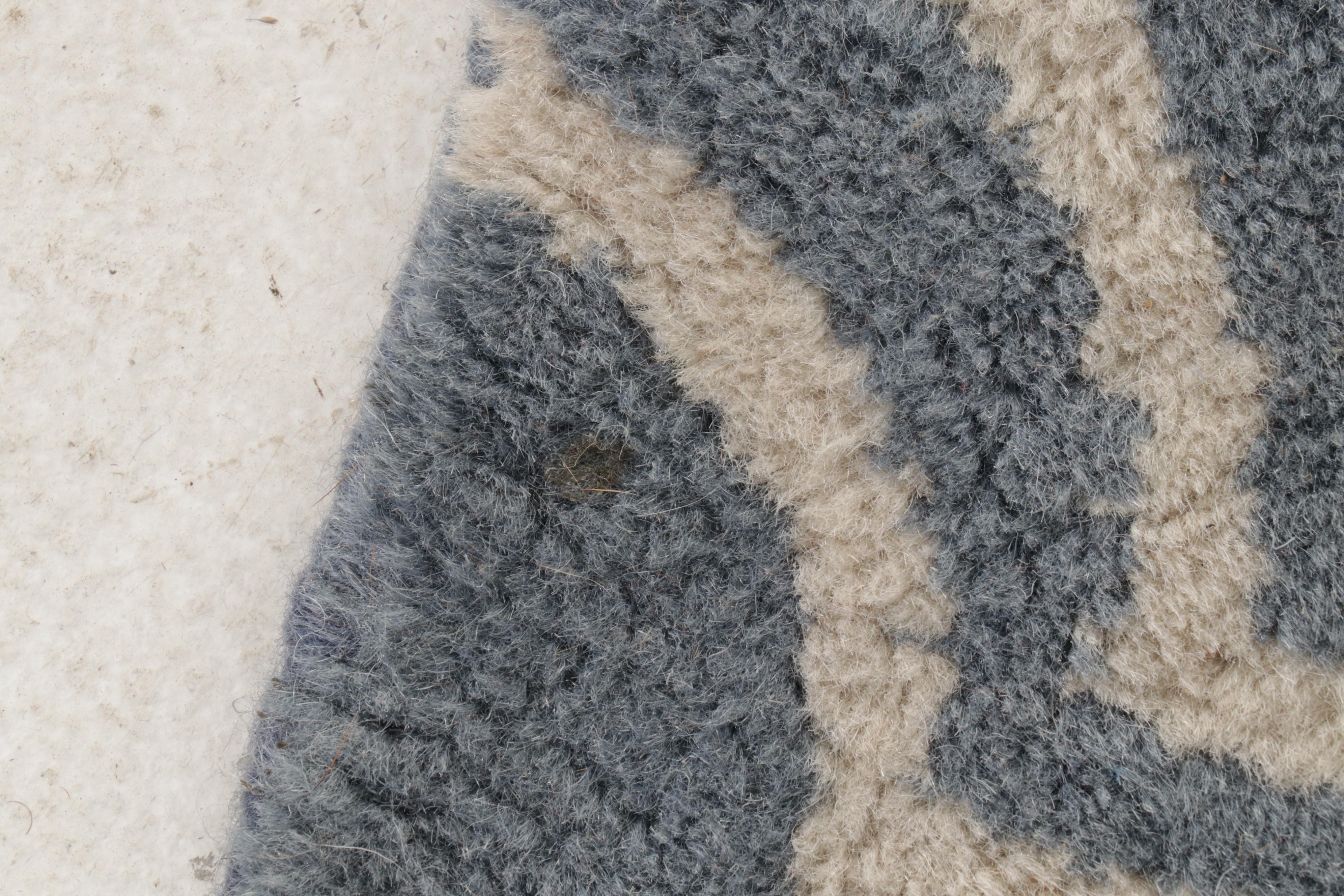 2'6 x 8'11 Hand-Tufted Pottery Barn "Scroll Tile" Carpet Runners