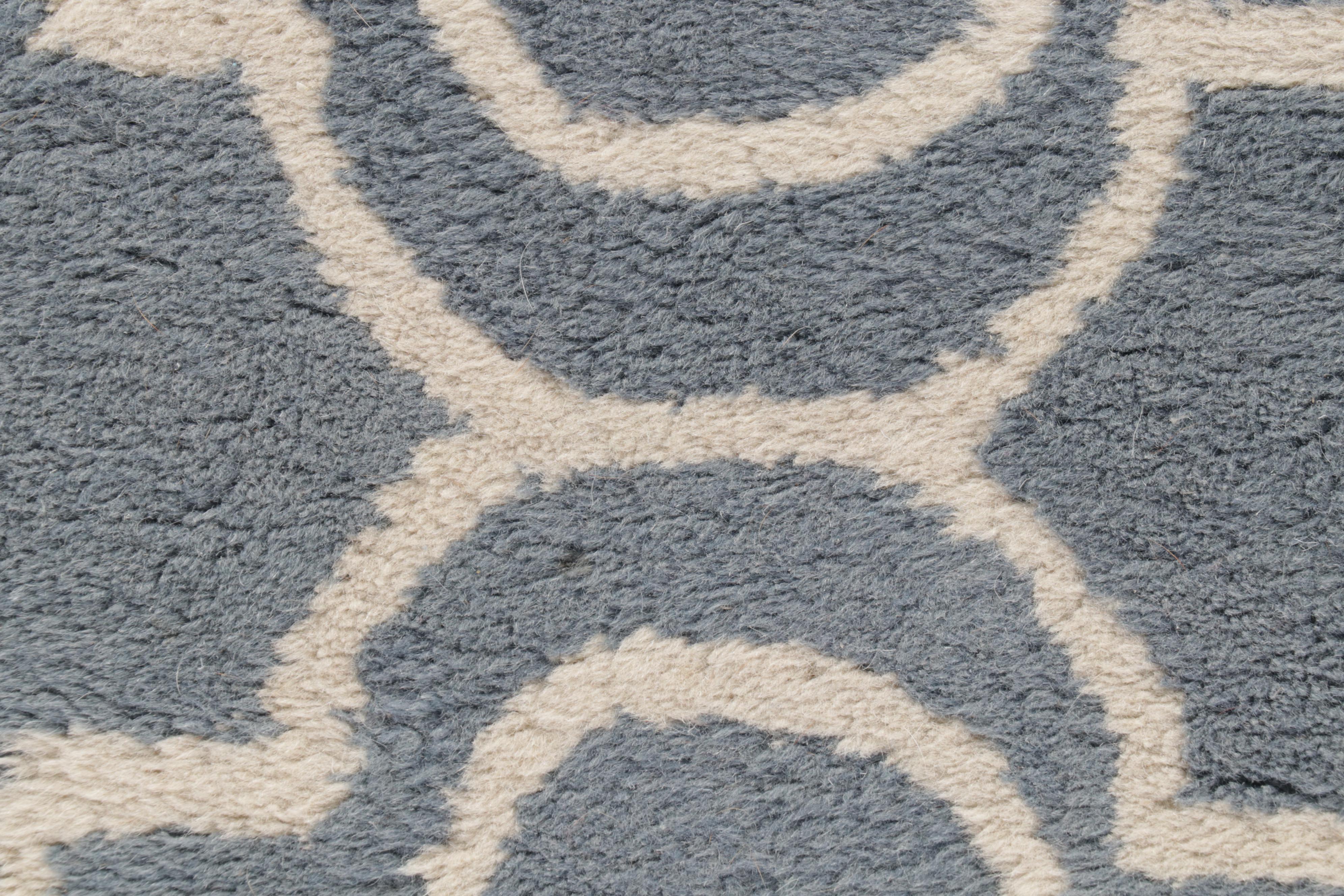 2'6 x 8'11 Hand-Tufted Pottery Barn "Scroll Tile" Carpet Runners