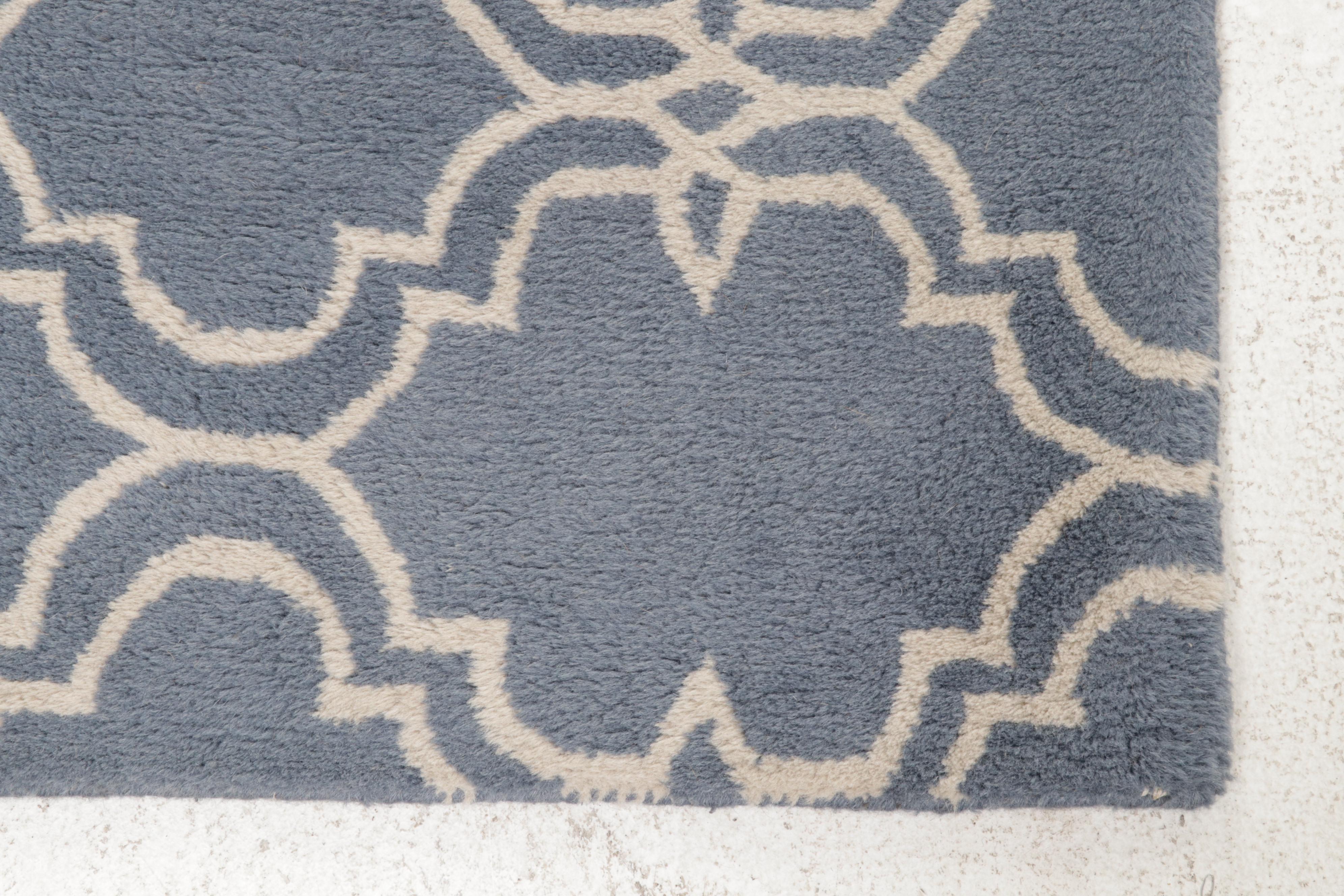 2'6 x 8'11 Hand-Tufted Pottery Barn "Scroll Tile" Carpet Runners