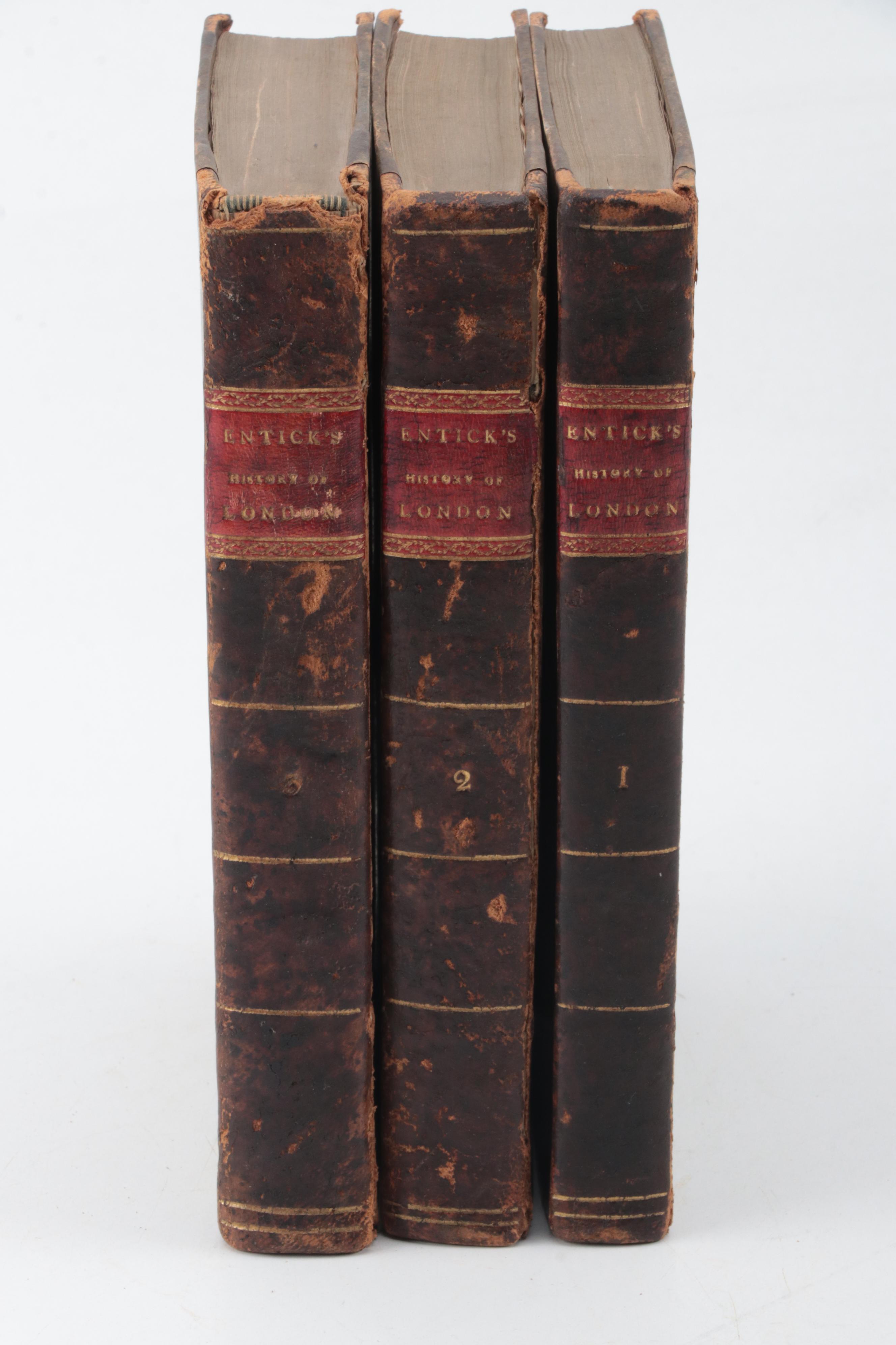 "A New History and Survey of London" Partial Set by John Entick, 1766