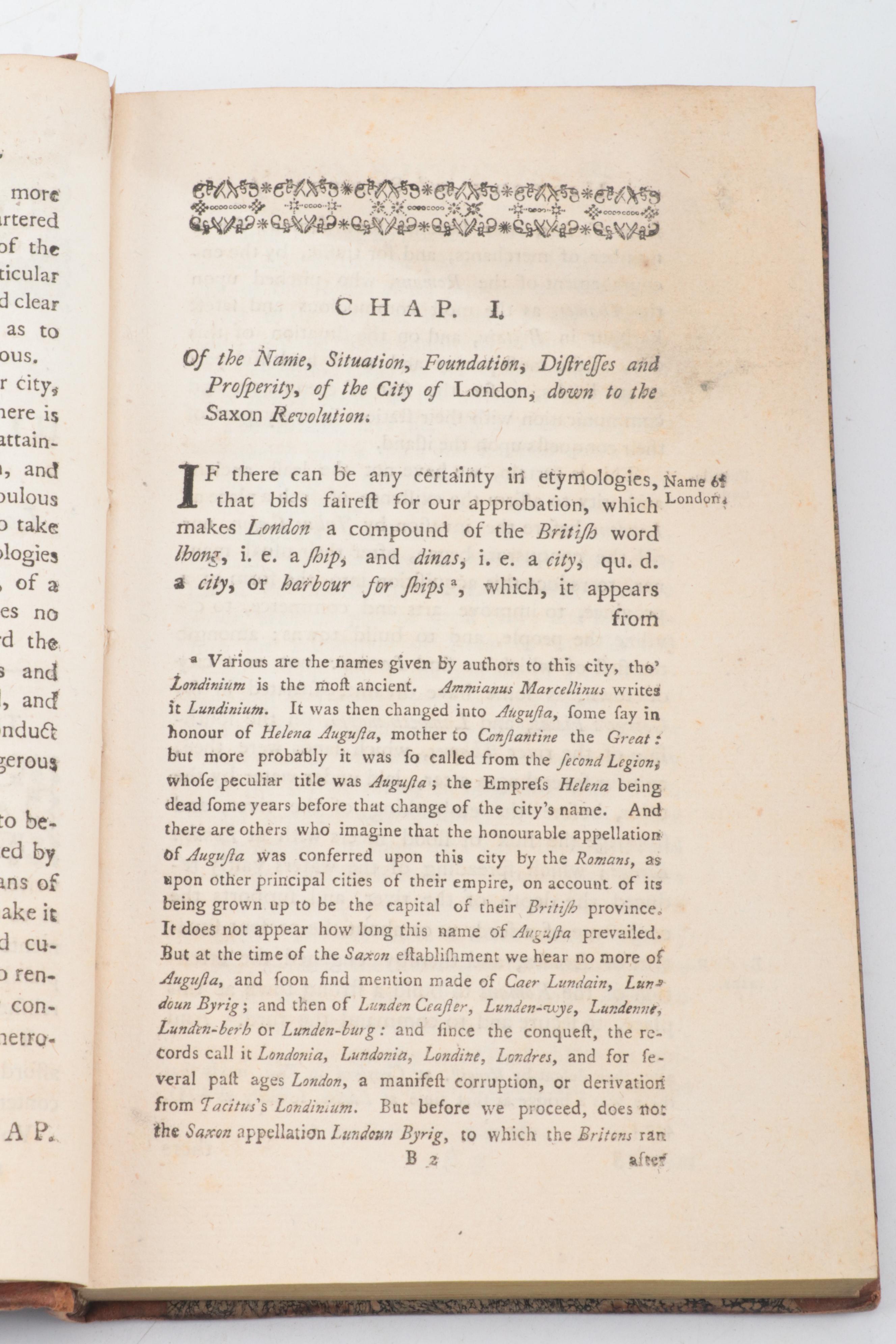 "A New History and Survey of London" Partial Set by John Entick, 1766