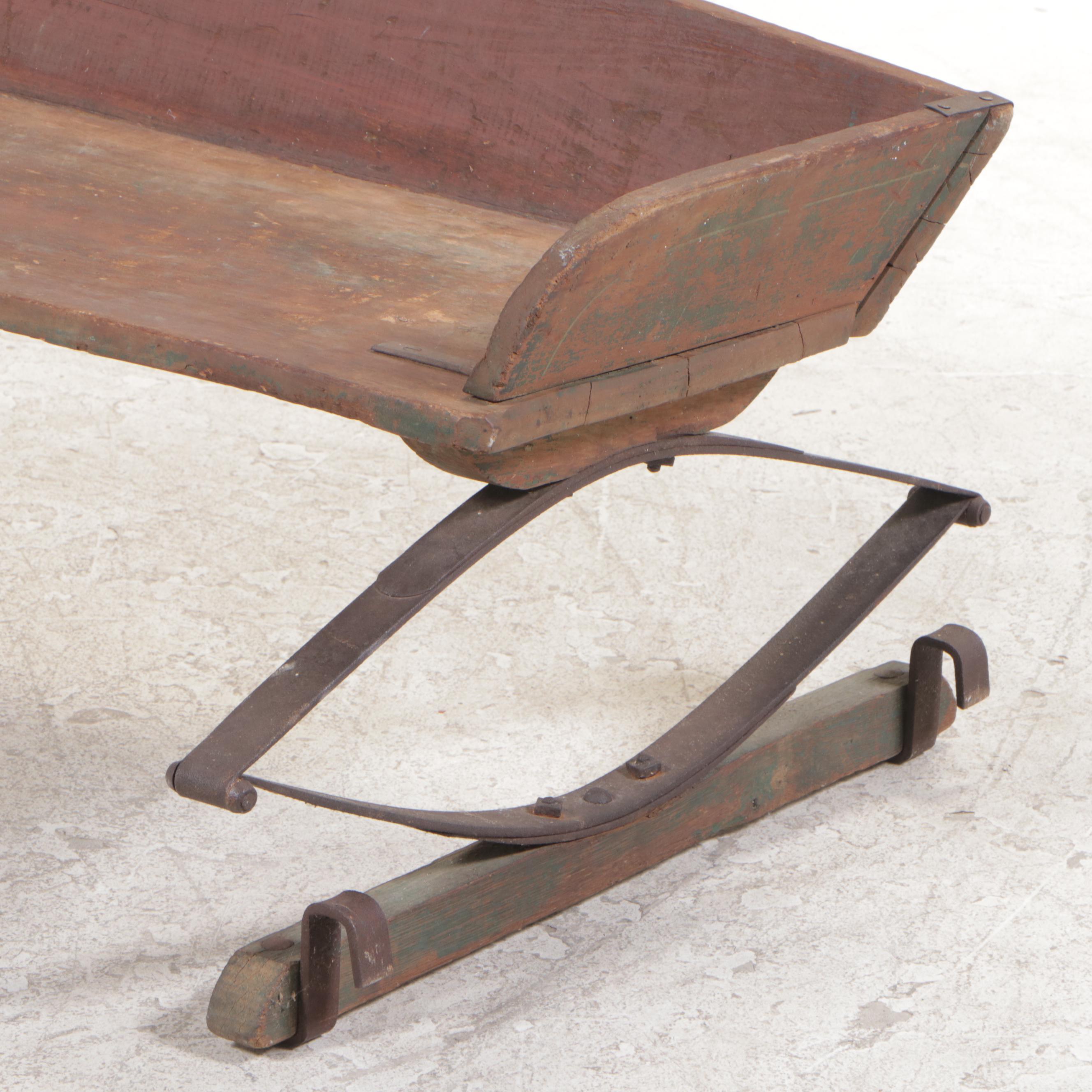 American Paint-Decorated and Spring-Mounted Buggy Seat, Late 19th Century