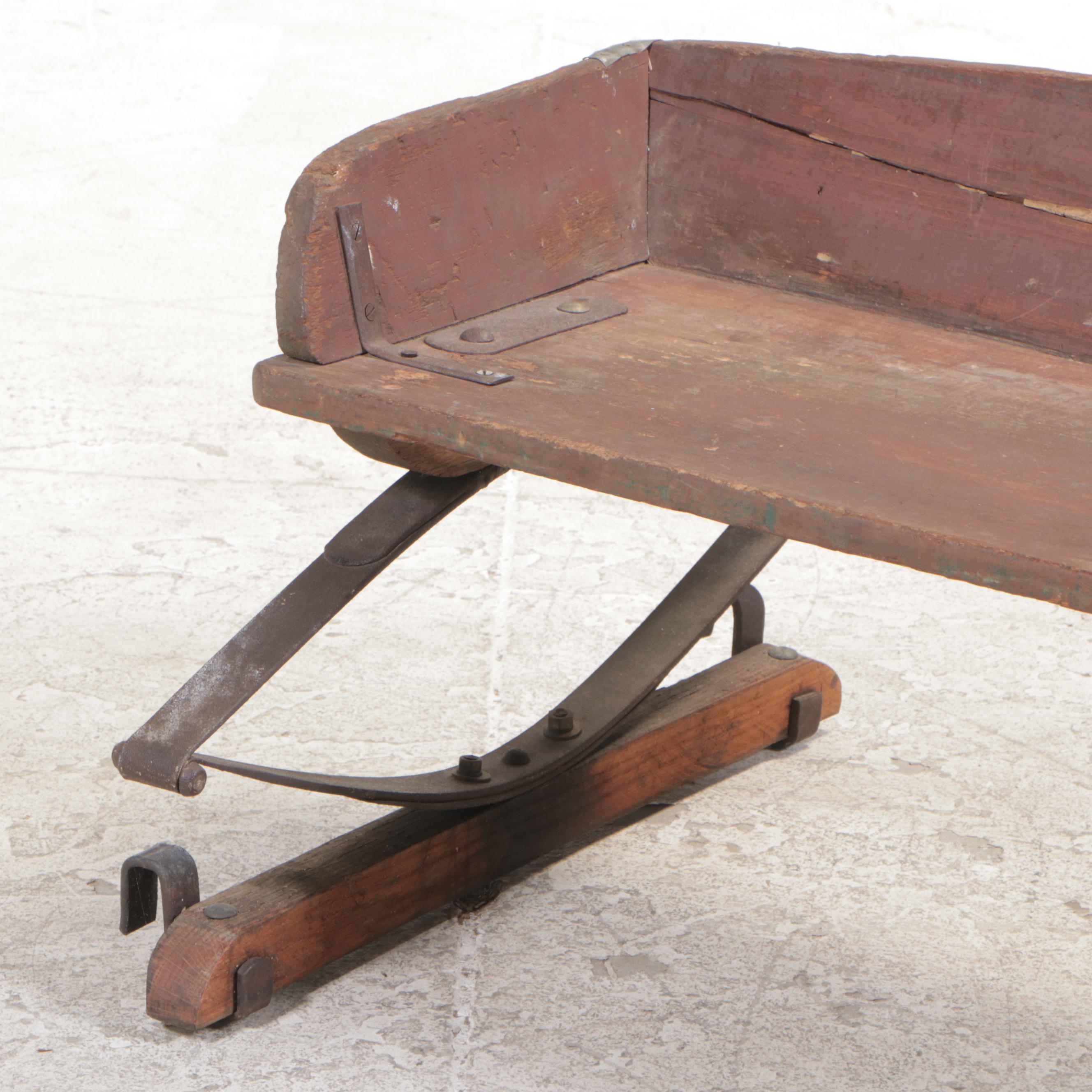 American Paint-Decorated and Spring-Mounted Buggy Seat, Late 19th Century