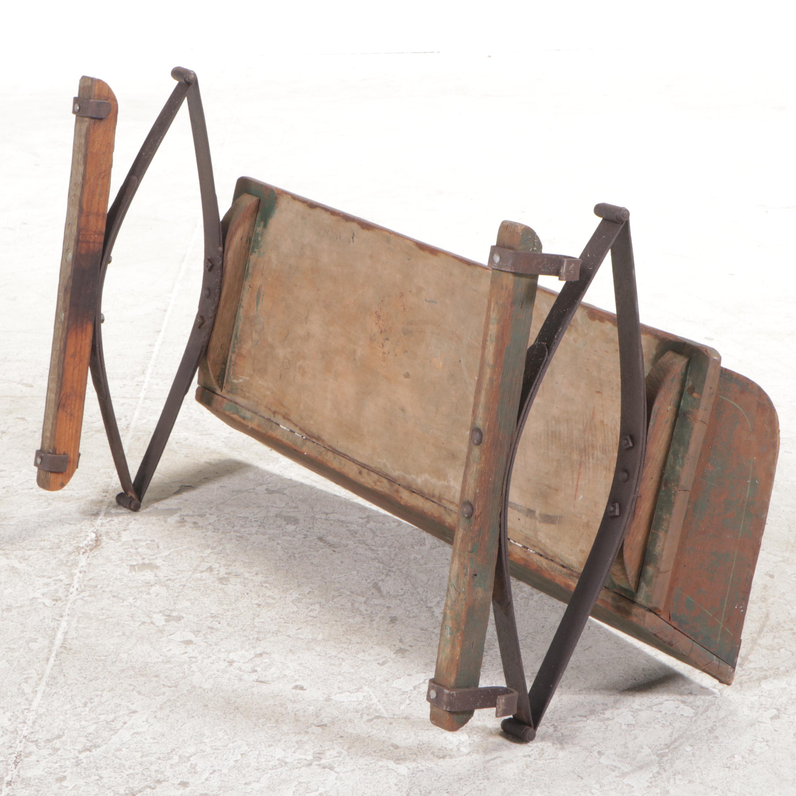 American Paint-Decorated and Spring-Mounted Buggy Seat, Late 19th Century