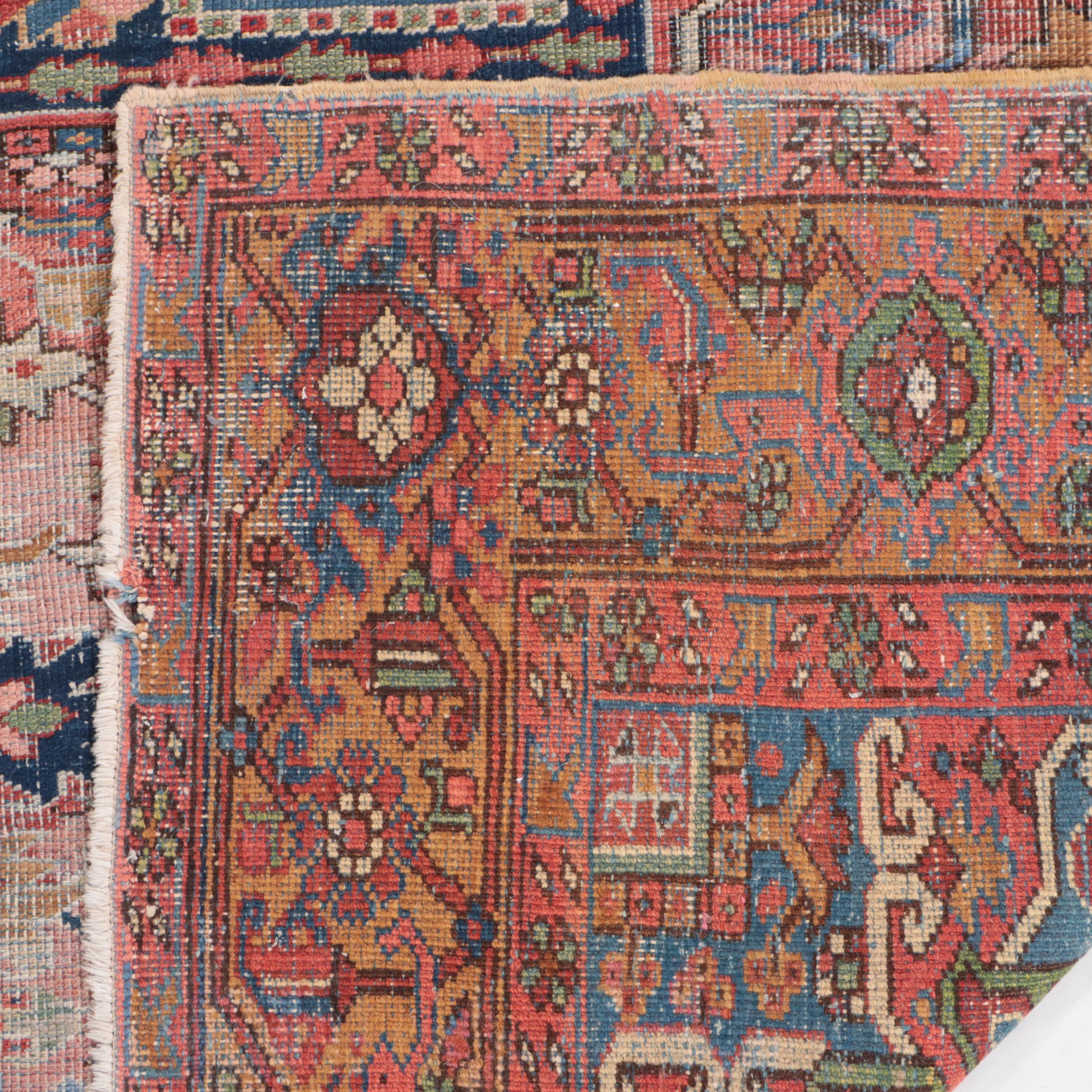 8'7 x 11' Hand-Knotted Persian Heriz Area Rug