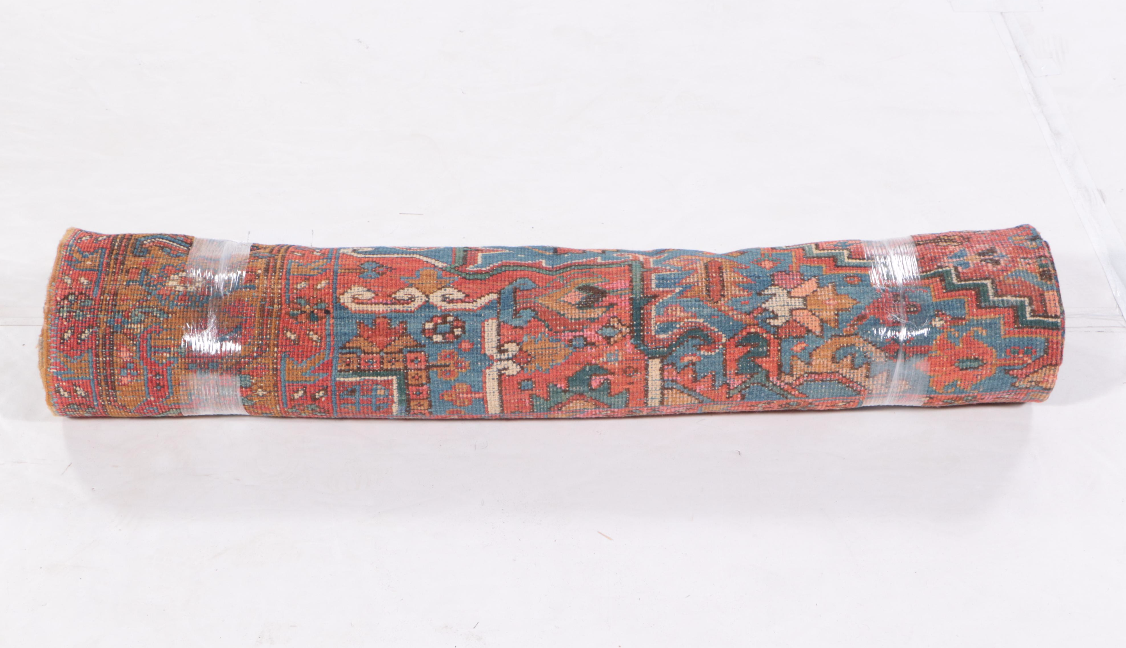 8'7 x 11' Hand-Knotted Persian Heriz Area Rug