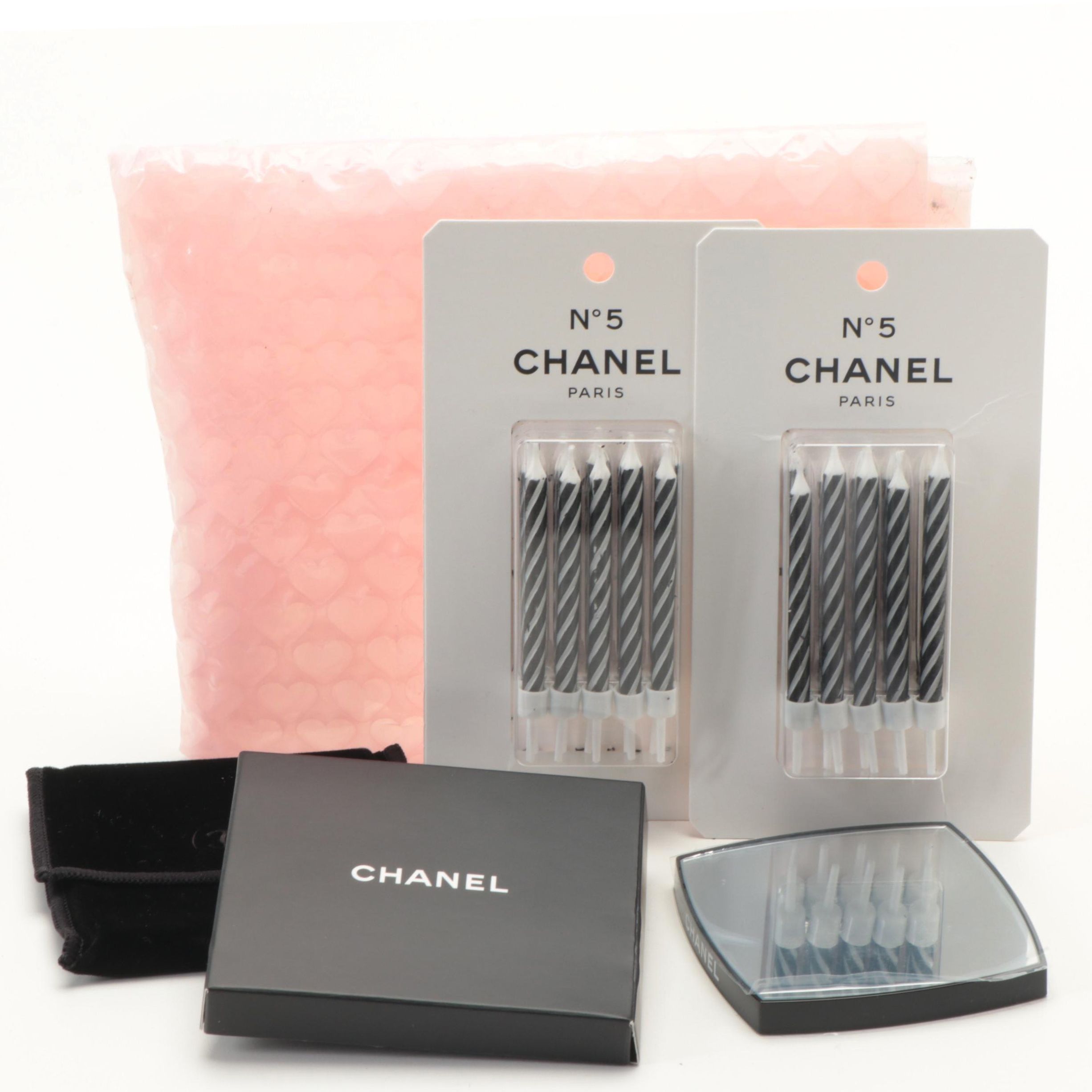 Chanel Beauté Promotional Pocket Mirror, Candles and Bubble Wrap