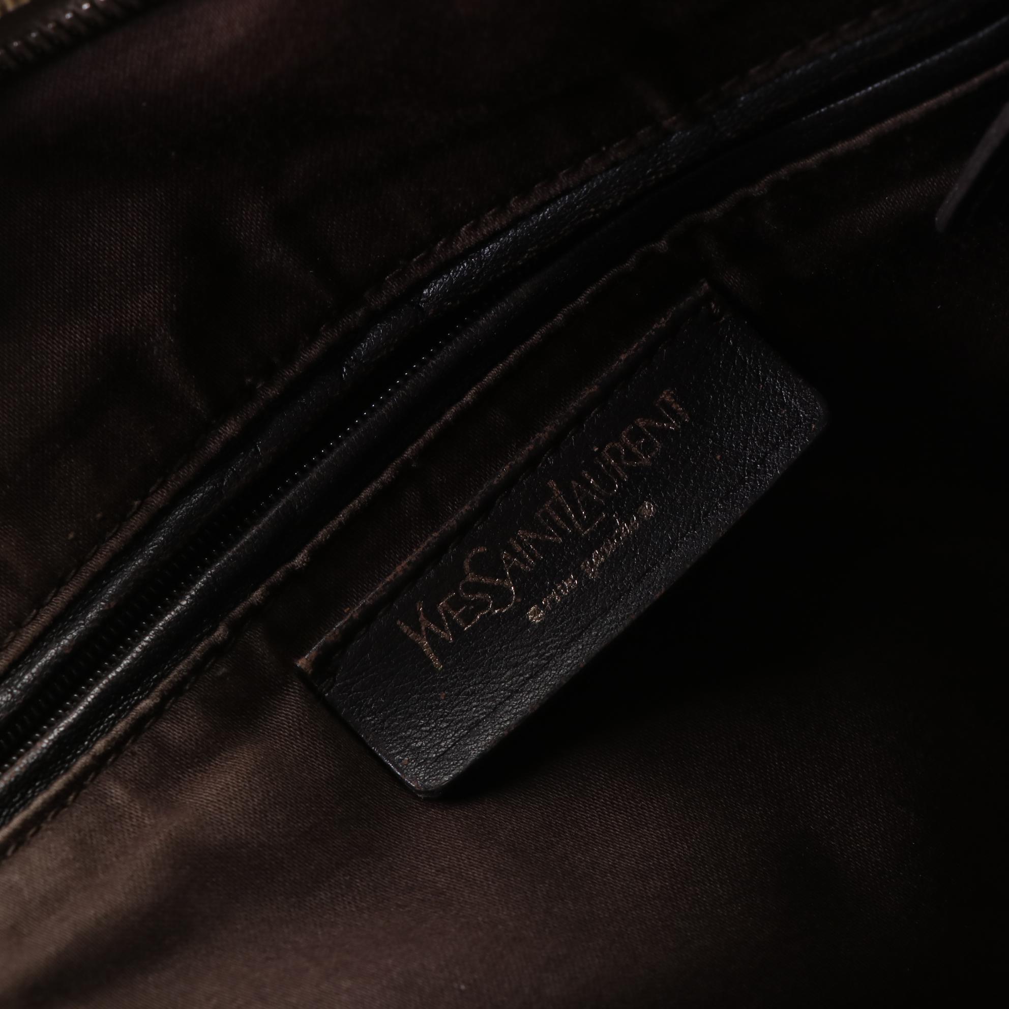 Yves Saint Laurent East-West Zip Tote in Crinkled Patent Leather