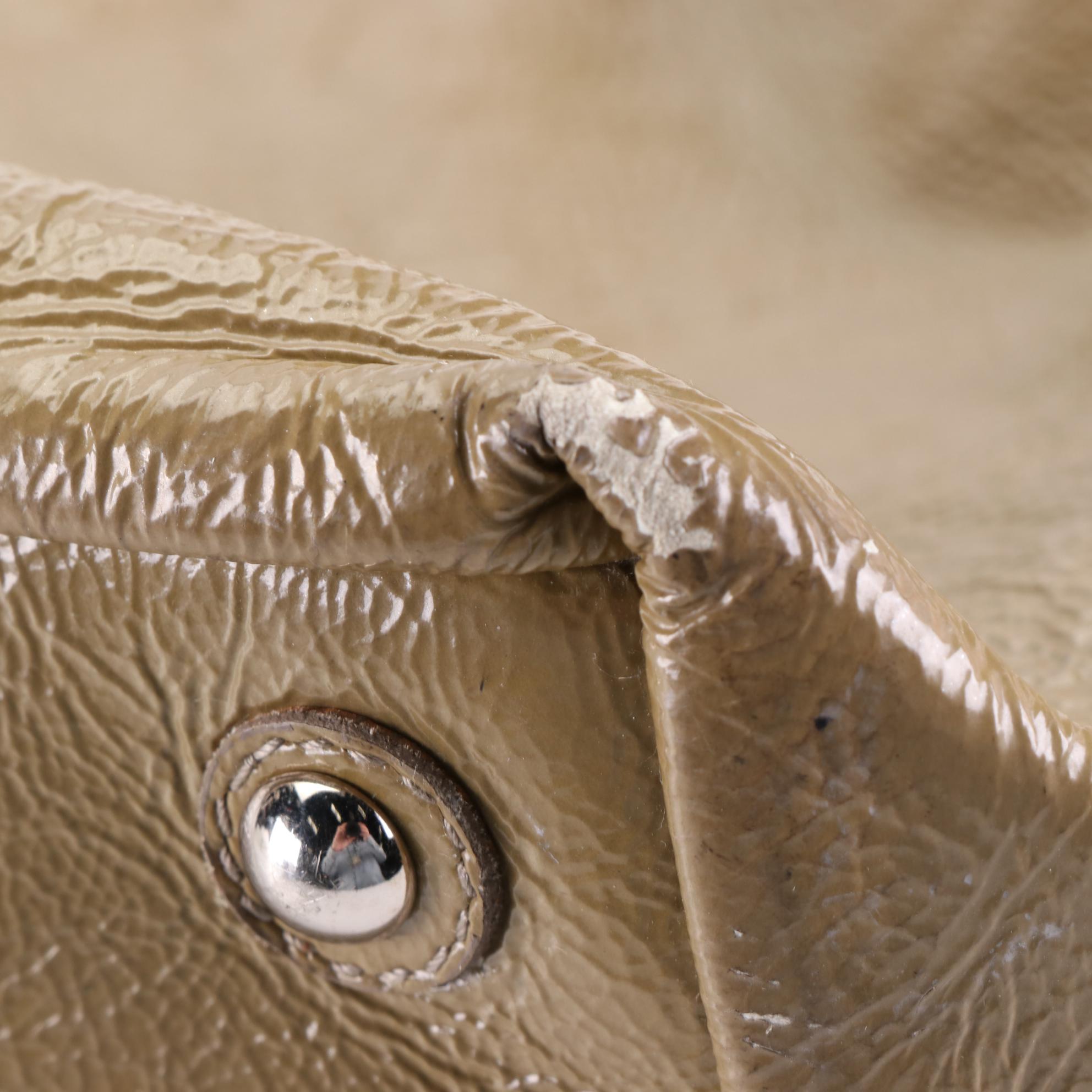 Yves Saint Laurent East-West Zip Tote in Crinkled Patent Leather