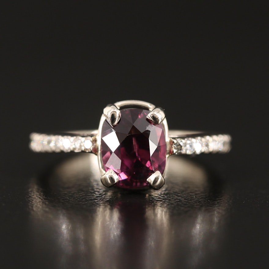 14K Spinel and Diamond Ring