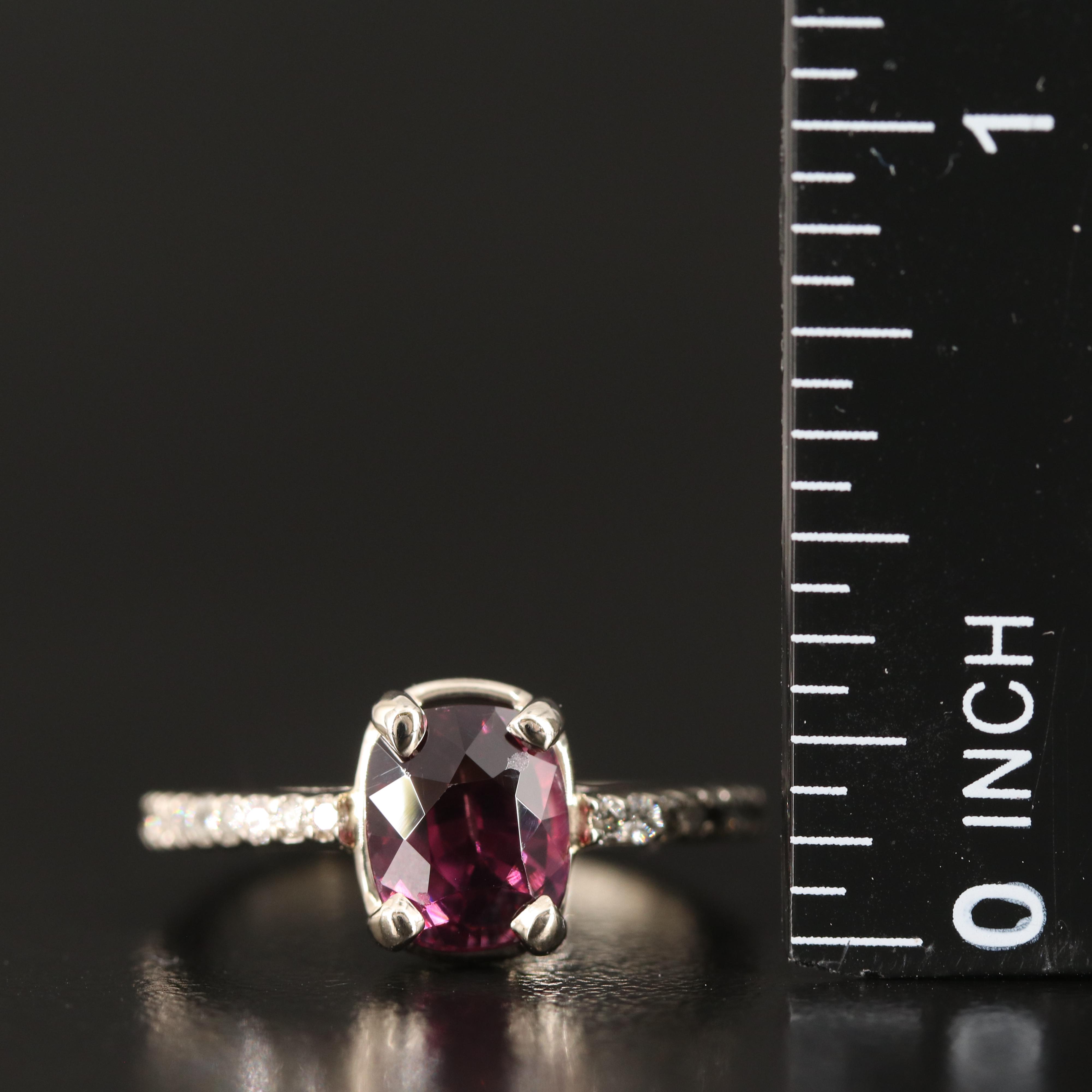 14K Spinel and Diamond Ring