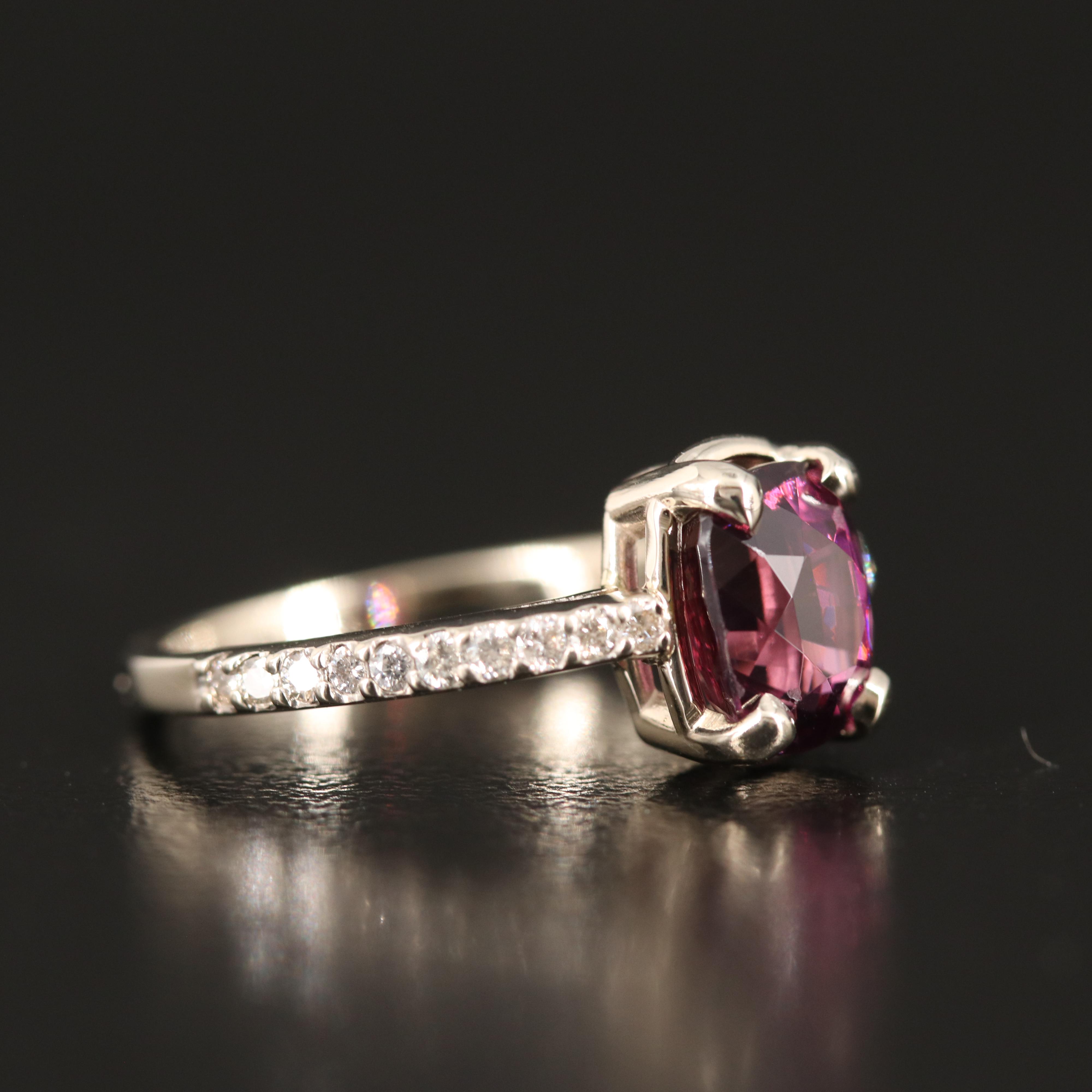 14K Spinel and Diamond Ring