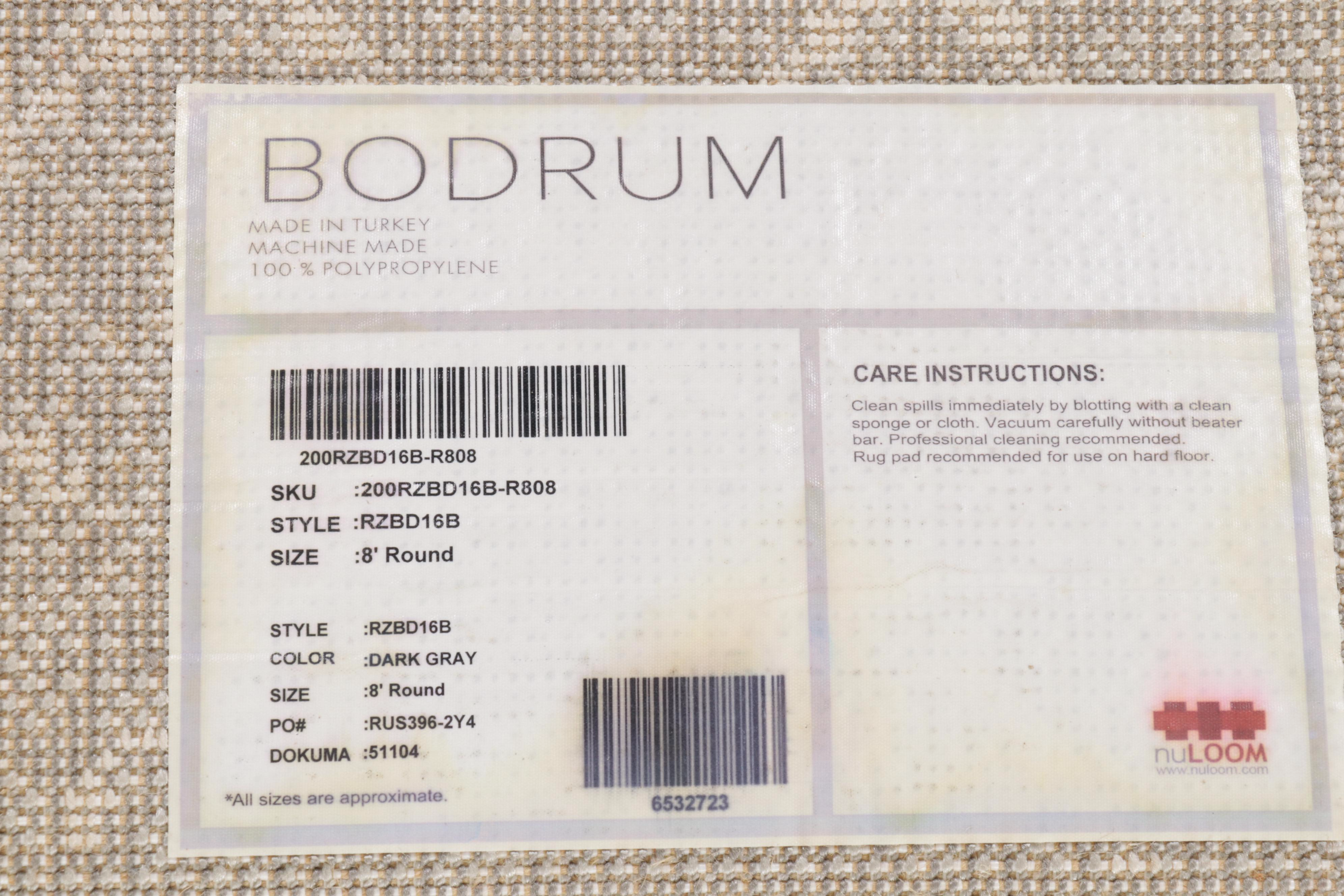 8' Round Machine Made nuLOOM "Bodrum" Area Rug