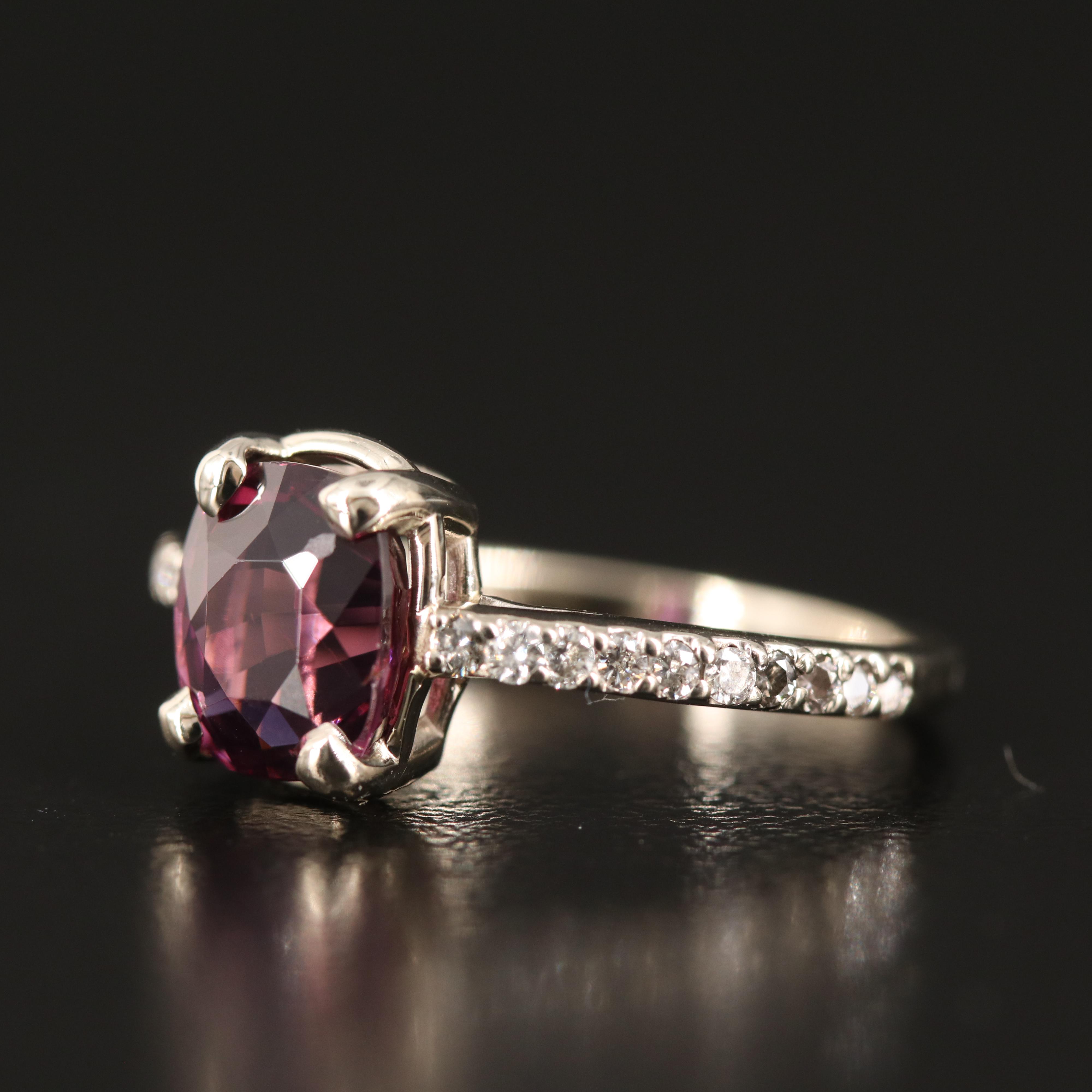 14K Spinel and Diamond Ring