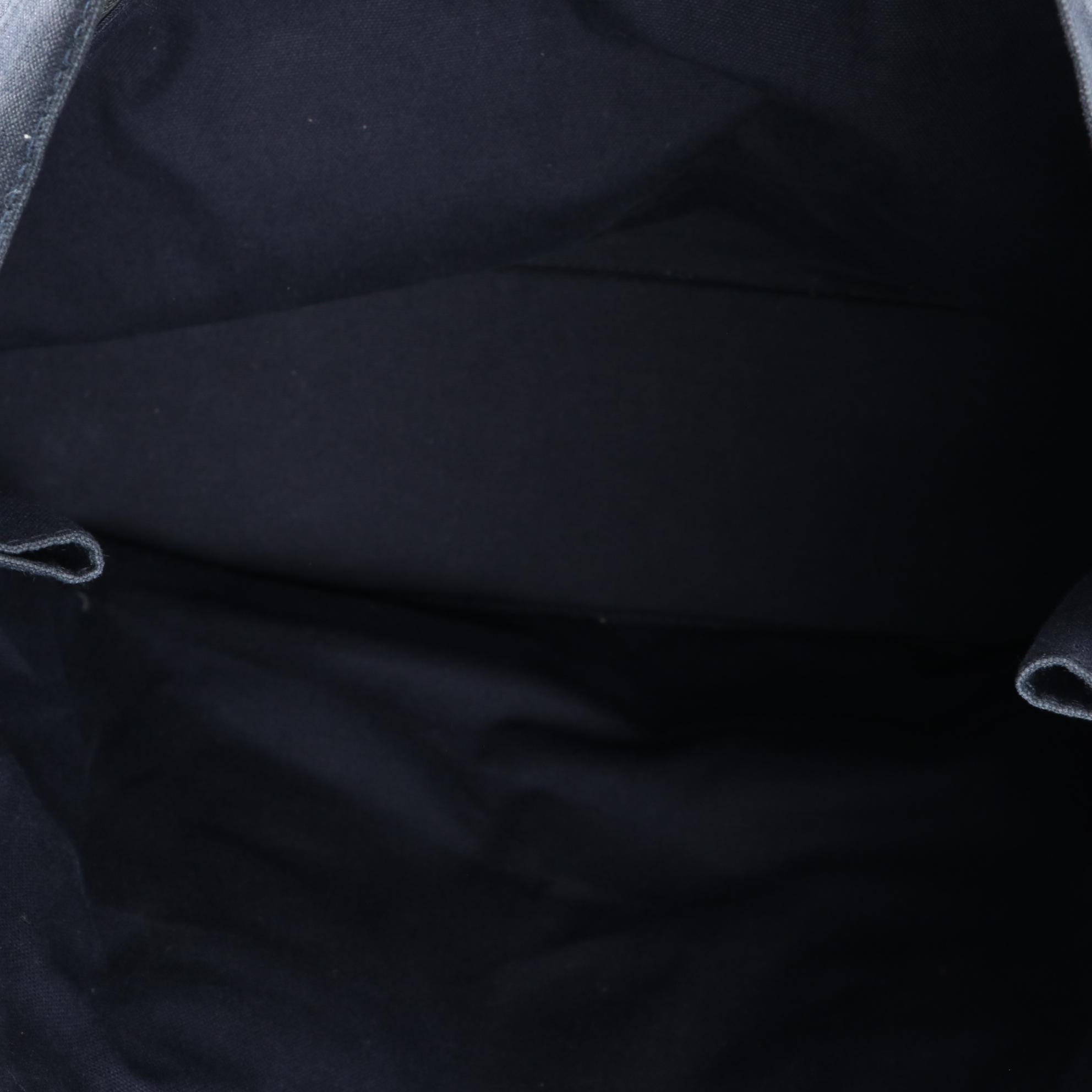 Hermès Fourre Tout MM Tote in Navy and Brown Cotton Canvas