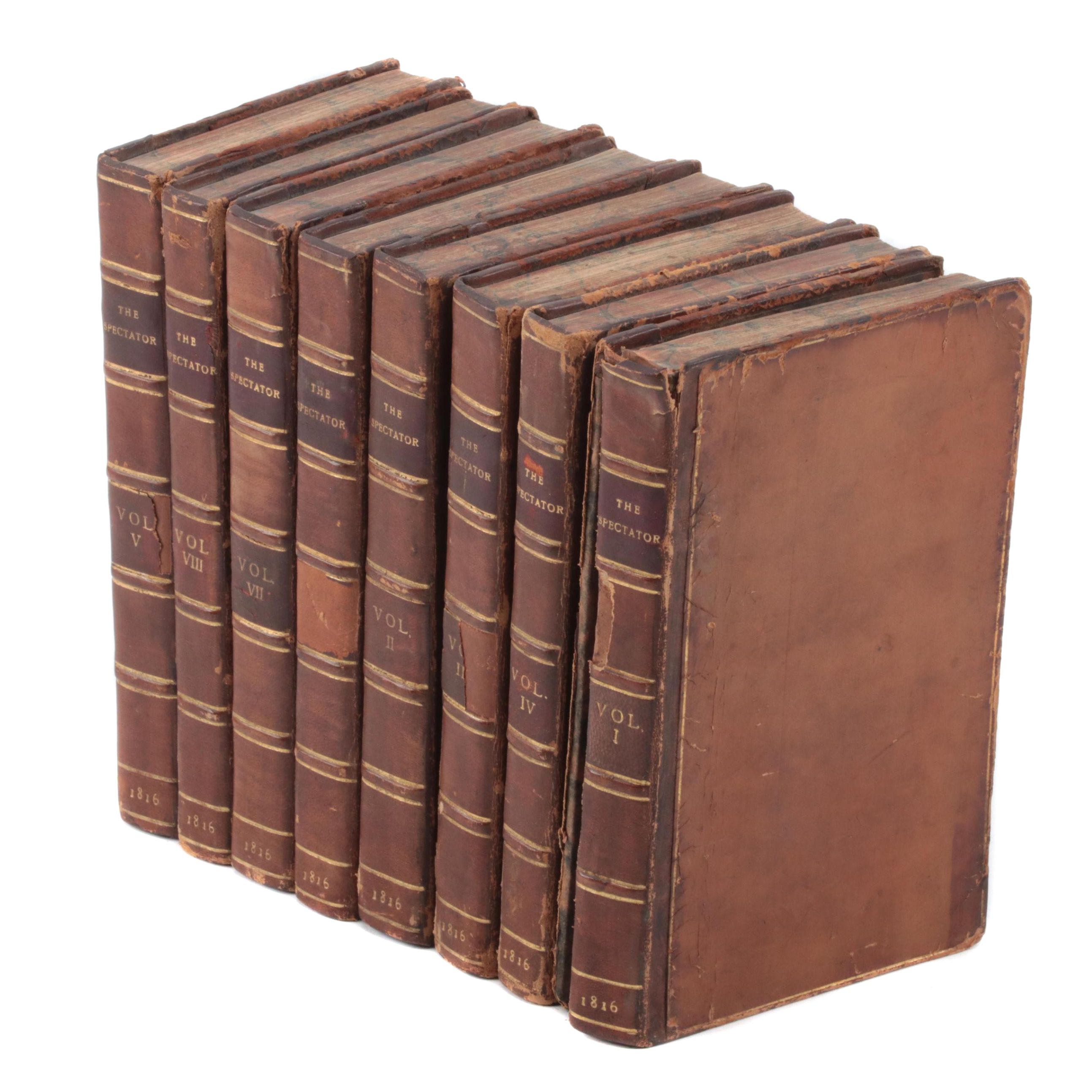 "The Spectator" Complete Set by Joseph Addison and Richard Steele, 1816
