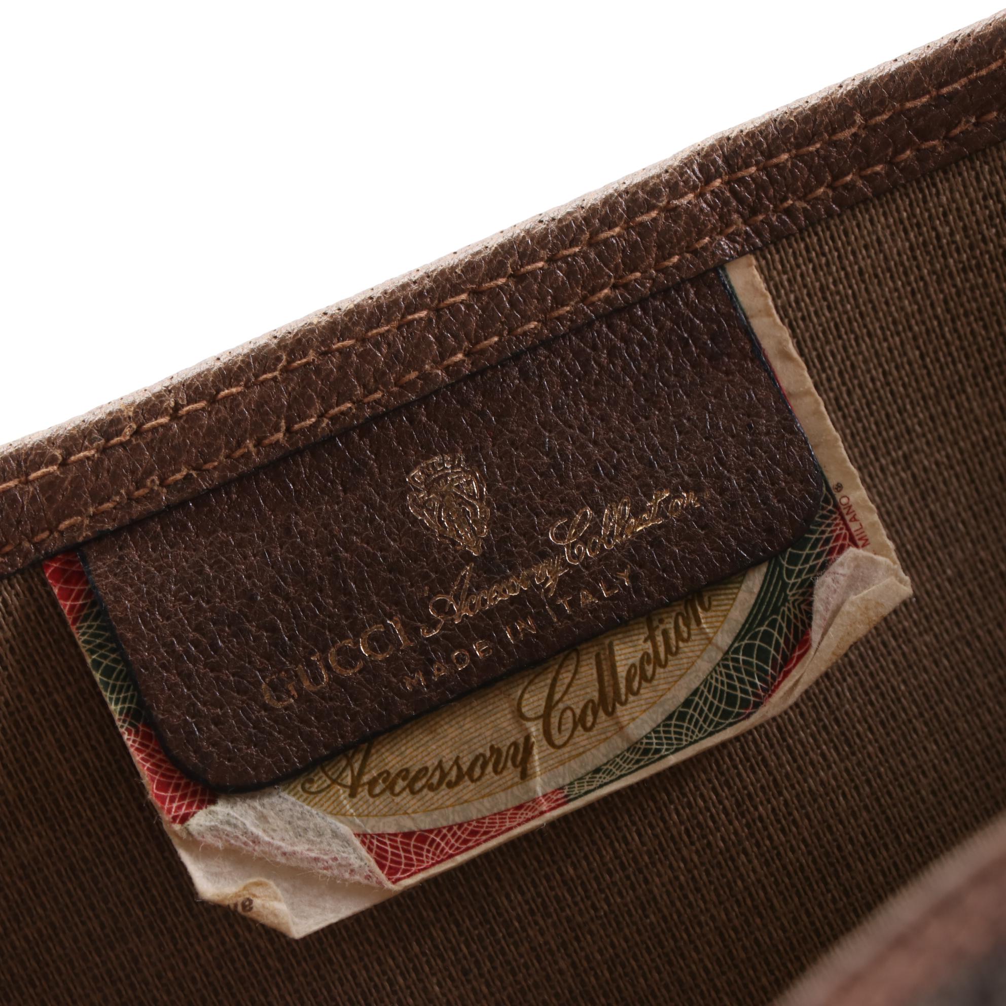 Gucci Accessory Collection Tote in GG Supreme Canvas and Leather with Web Strap