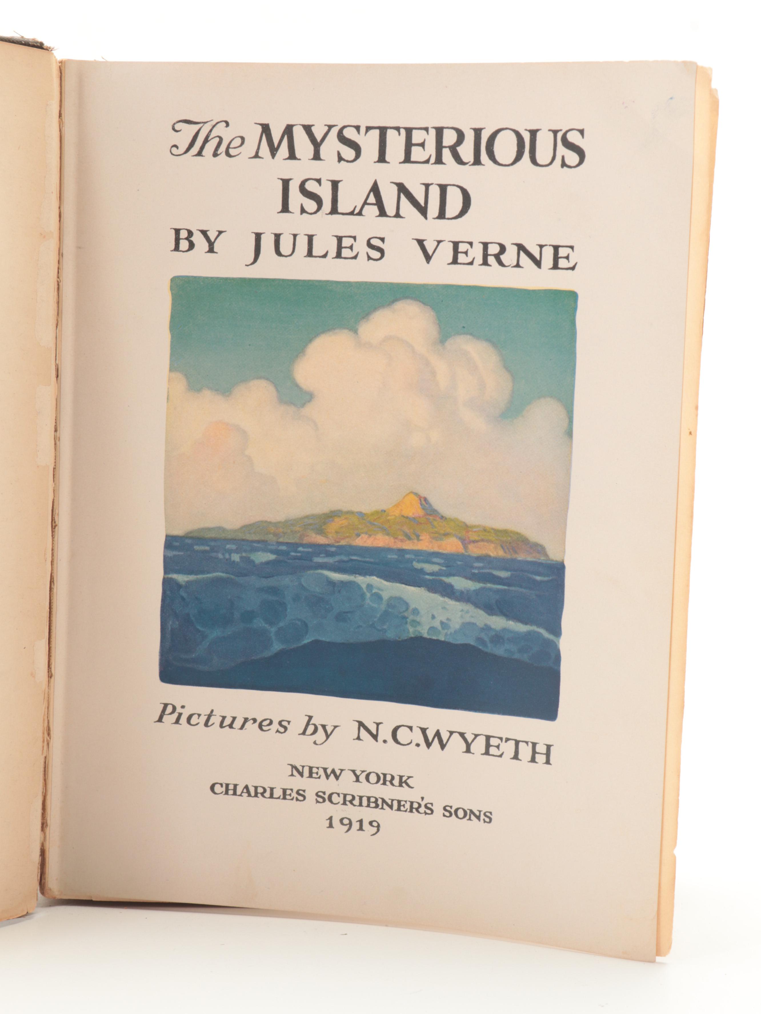 N. C. Wyeth Illustrated "The Mysterious Island" by Jules Verne, 1919