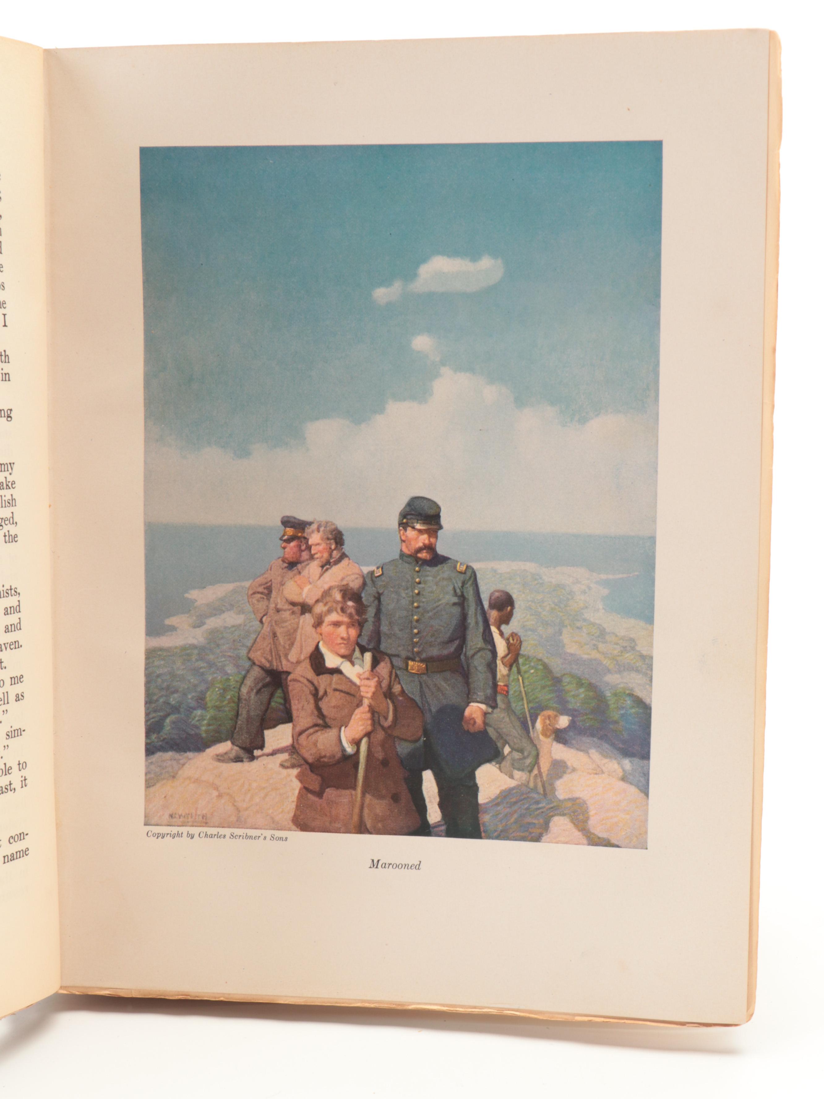 N. C. Wyeth Illustrated "The Mysterious Island" by Jules Verne, 1919