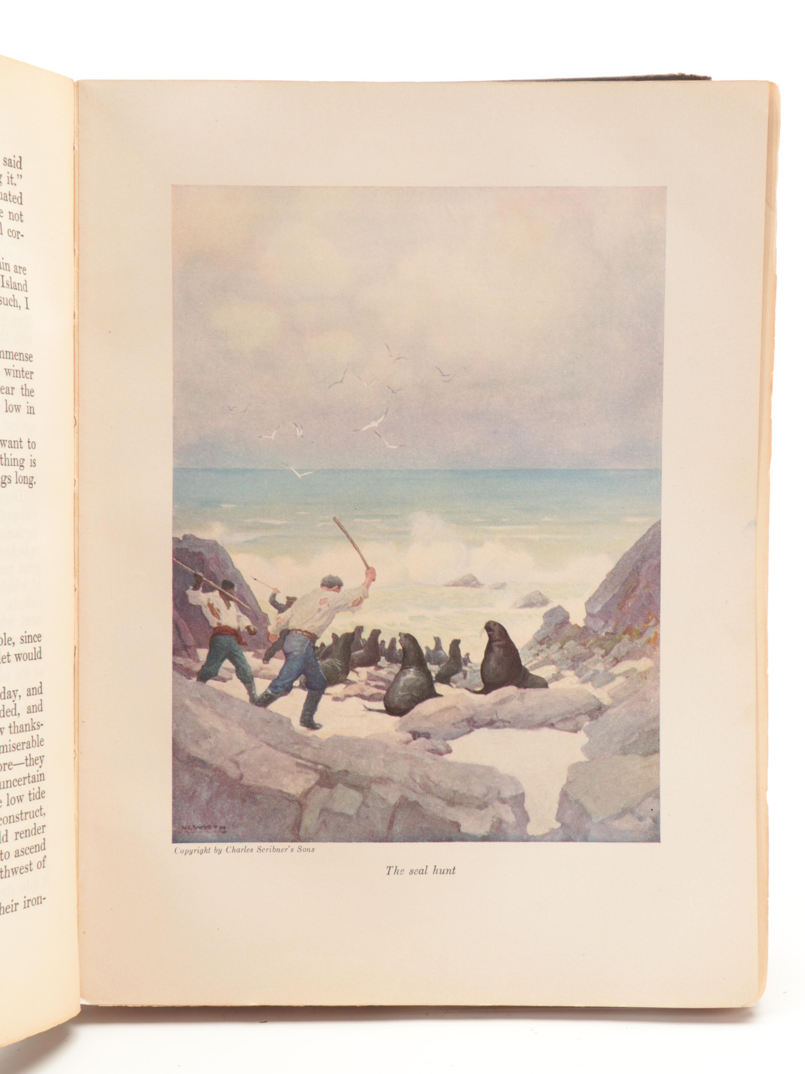 N. C. Wyeth Illustrated "The Mysterious Island" by Jules Verne, 1919