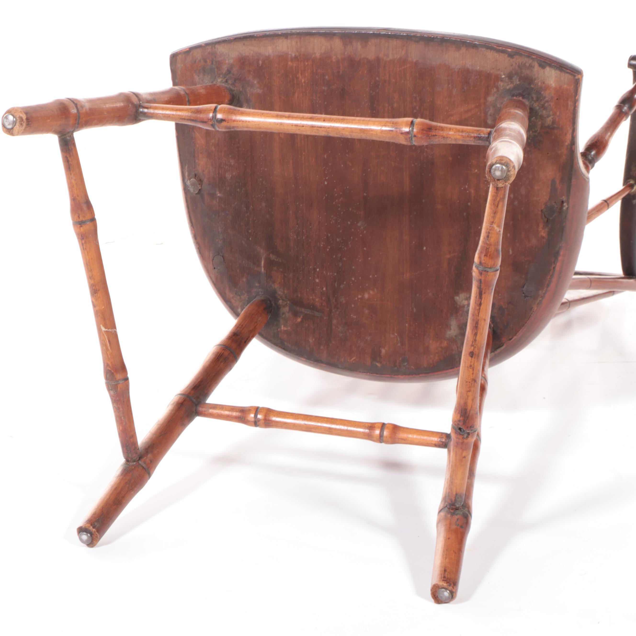 American Pine and Ash Windsor Armchair, 19th Century