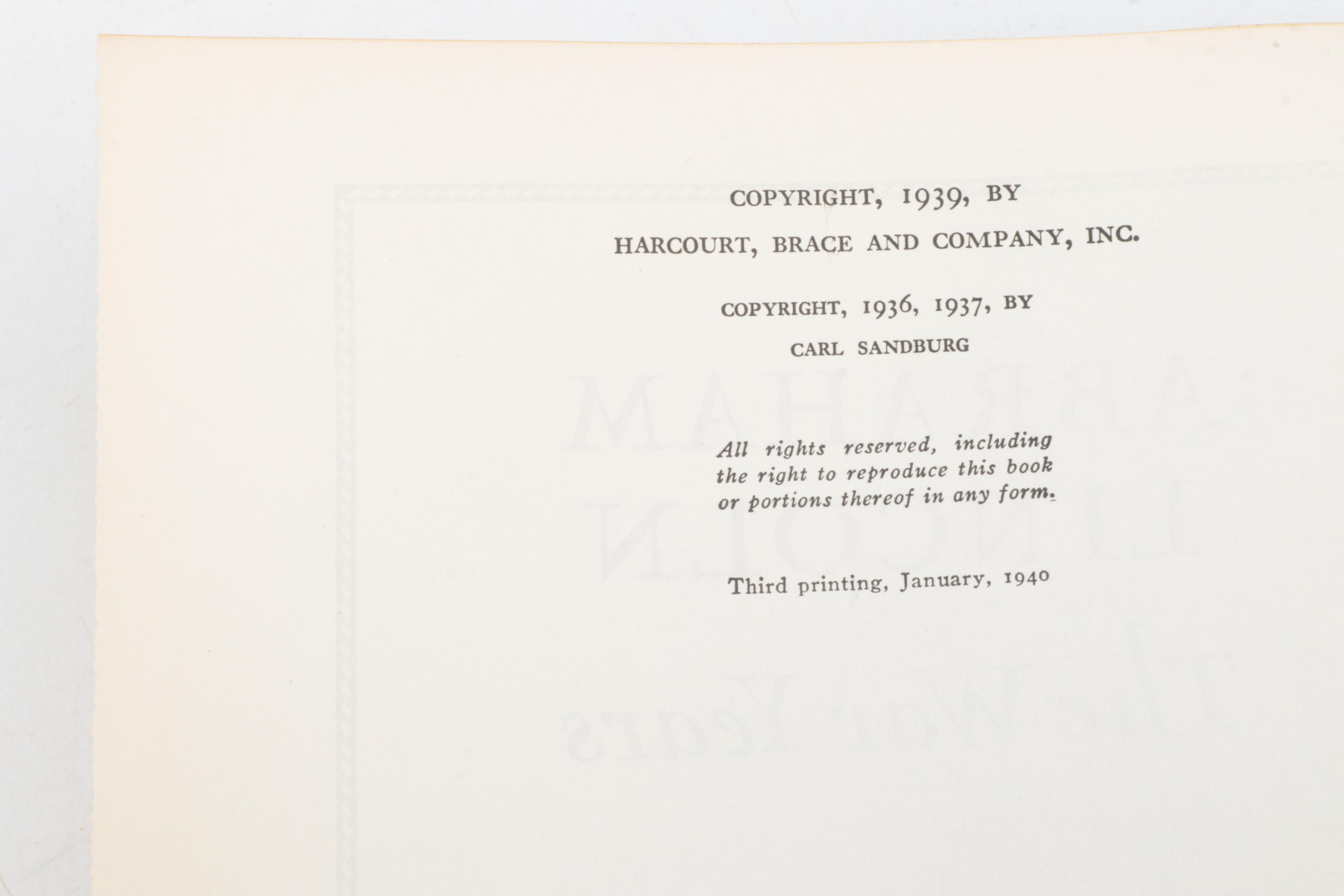"Abraham Lincoln: The War Years" and "The Prairie Years" by Carl Sandburg