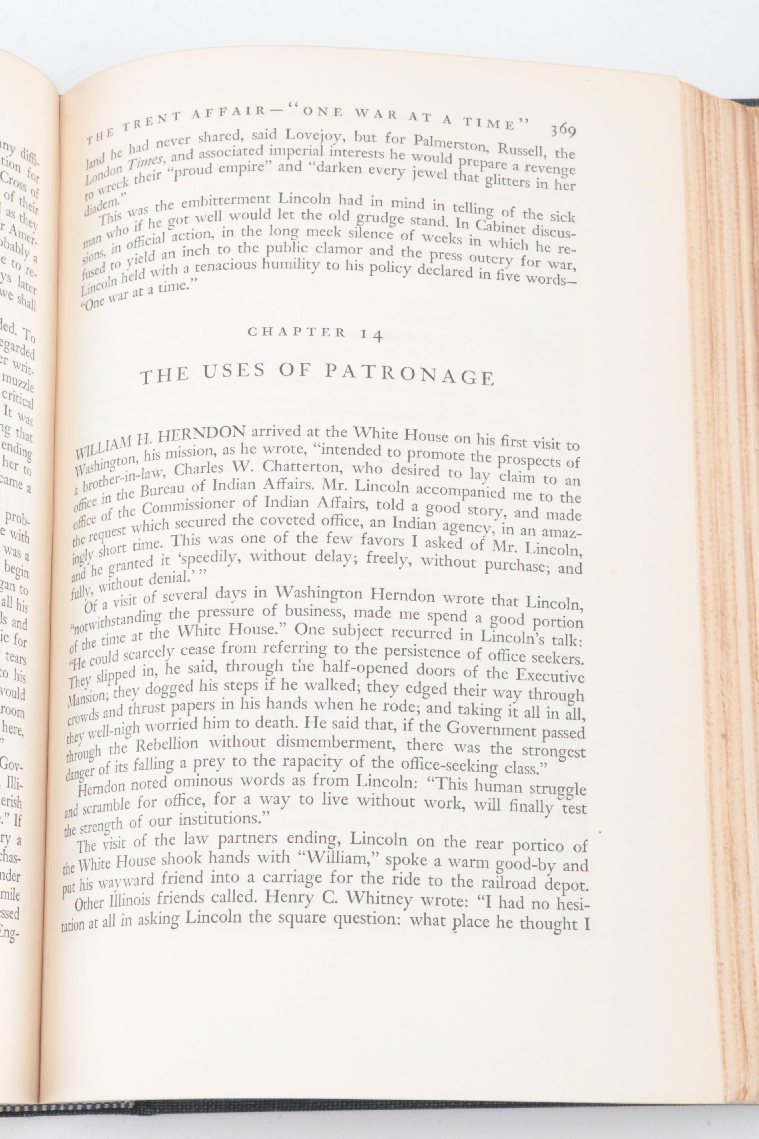 "Abraham Lincoln: The War Years" and "The Prairie Years" by Carl Sandburg
