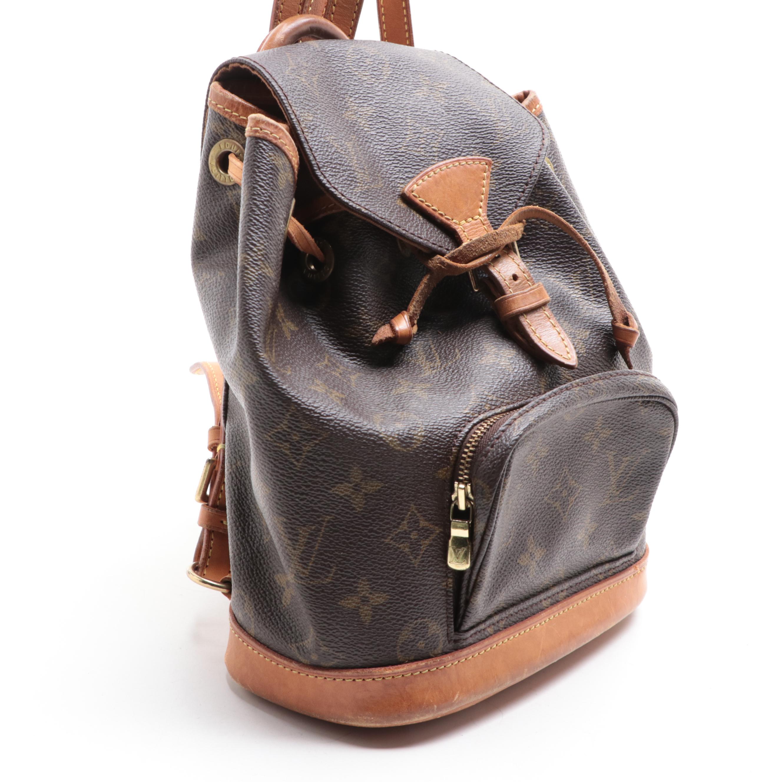 Louis Vuitton Montsouris PM Backpack in Monogram Canvas and Leather